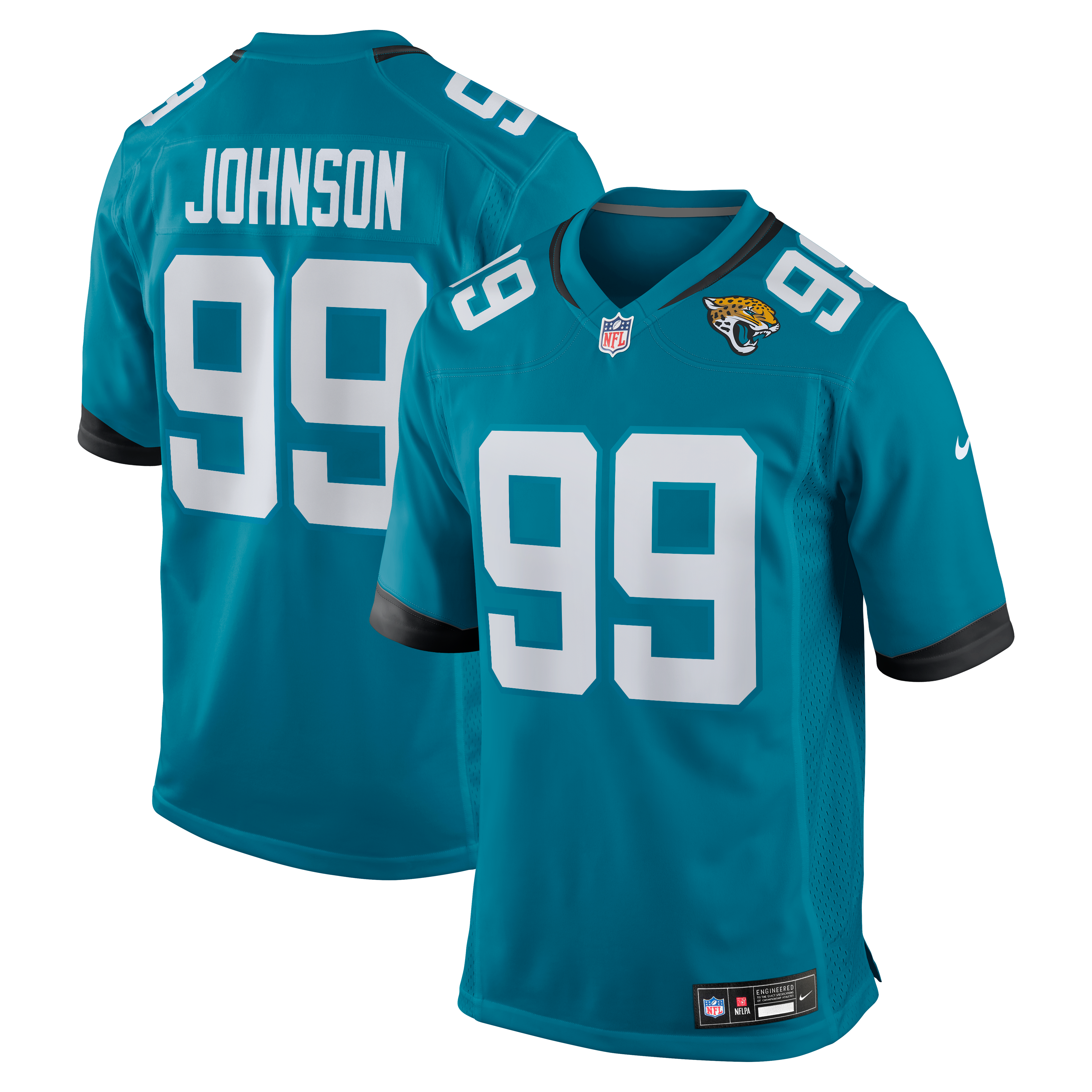 Austin Johnson Jacksonville Jaguars Team Game Jersey - Teal