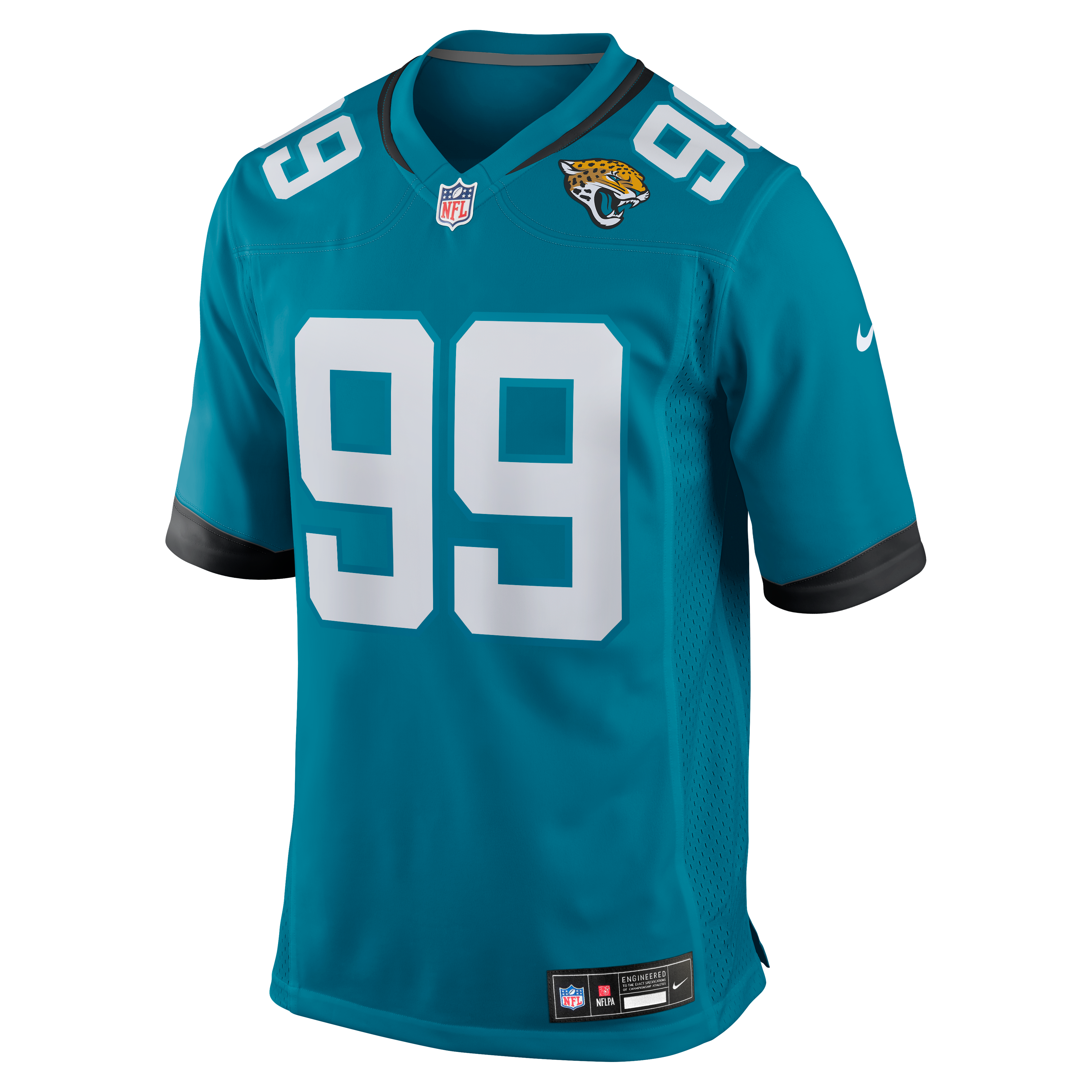Austin Johnson Jacksonville Jaguars Team Game Jersey - Teal - Image 3
