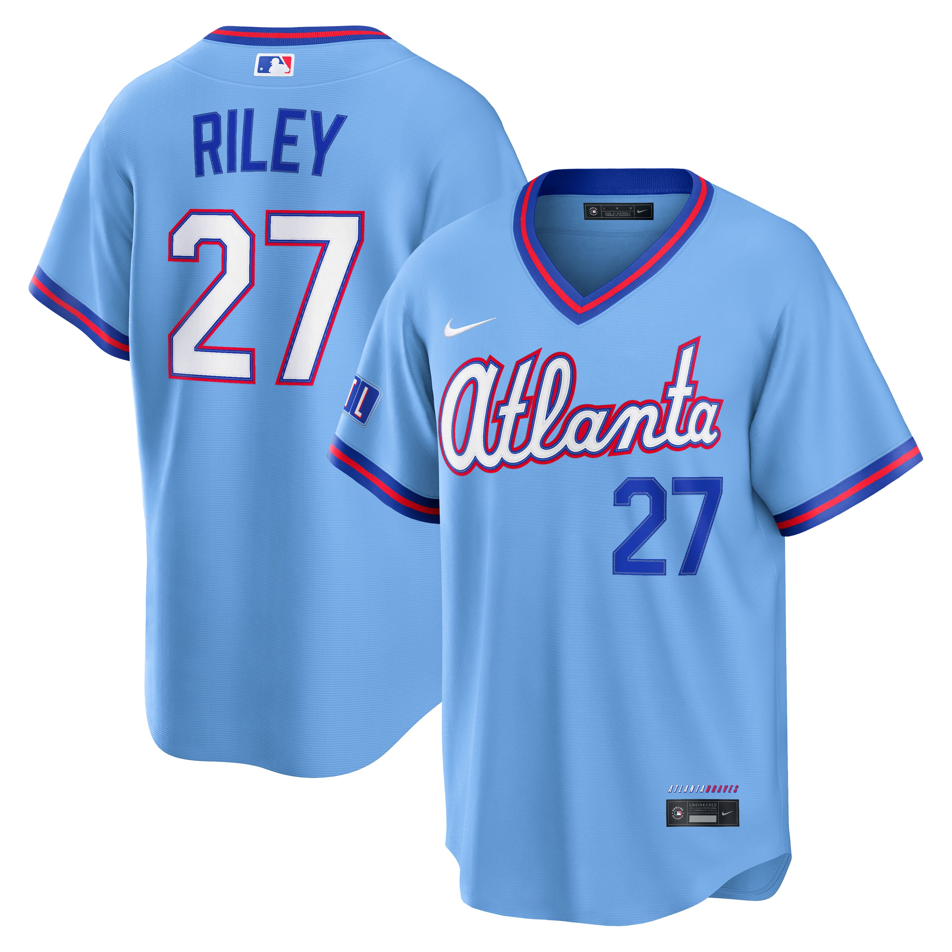 Austin Riley Atlanta Braves 2026 City Connect Stadium Jersey - Powder Blue - Image 2