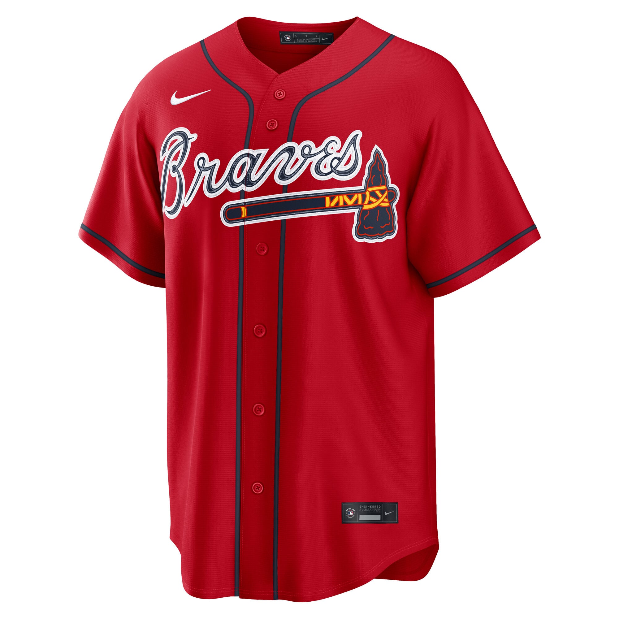 Austin Riley Atlanta Braves Alternate 2 Jersey - Red - Image 3