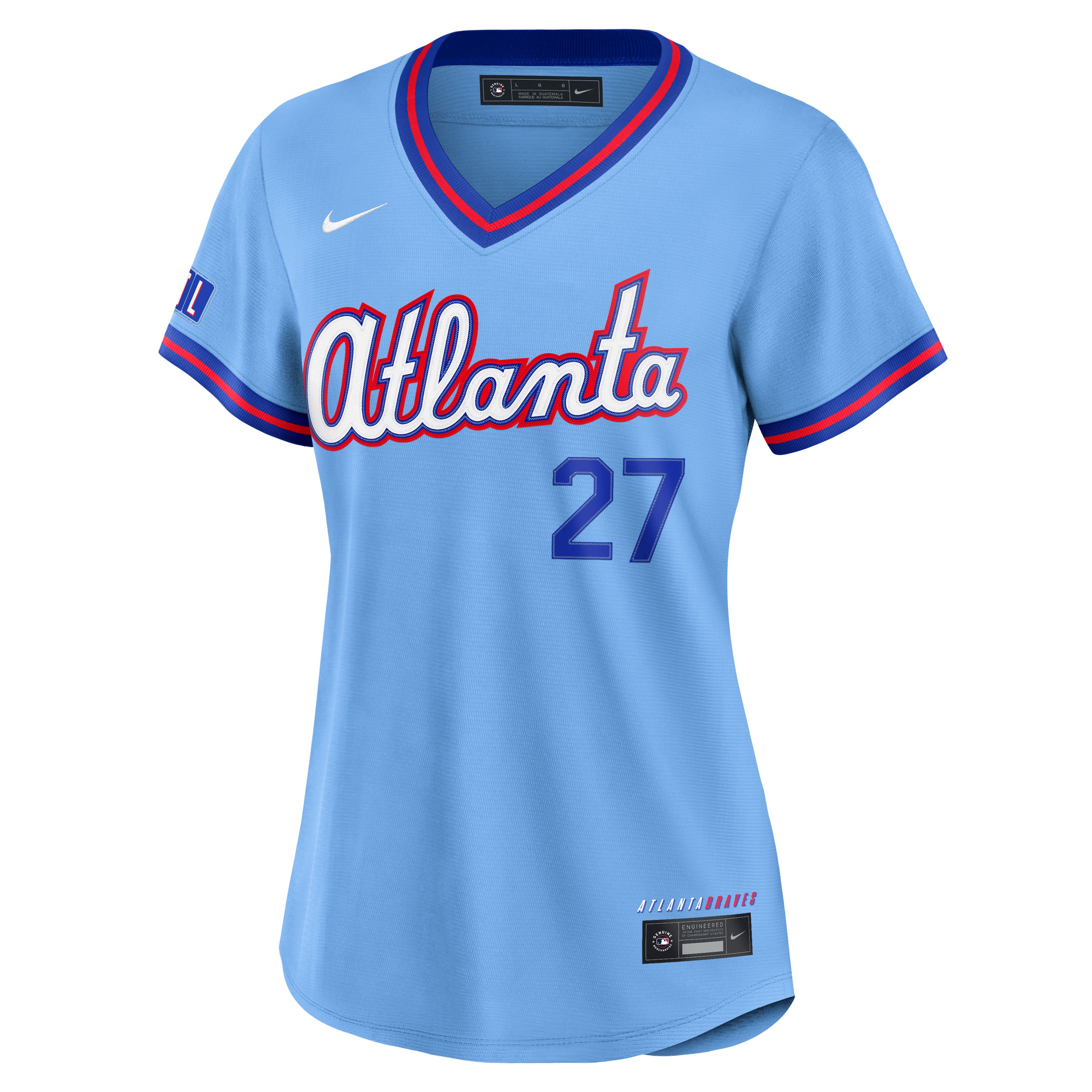 Austin Riley Atlanta Braves Women's 2026 City Connect Stadium Jersey - Powder Blue - Image 3
