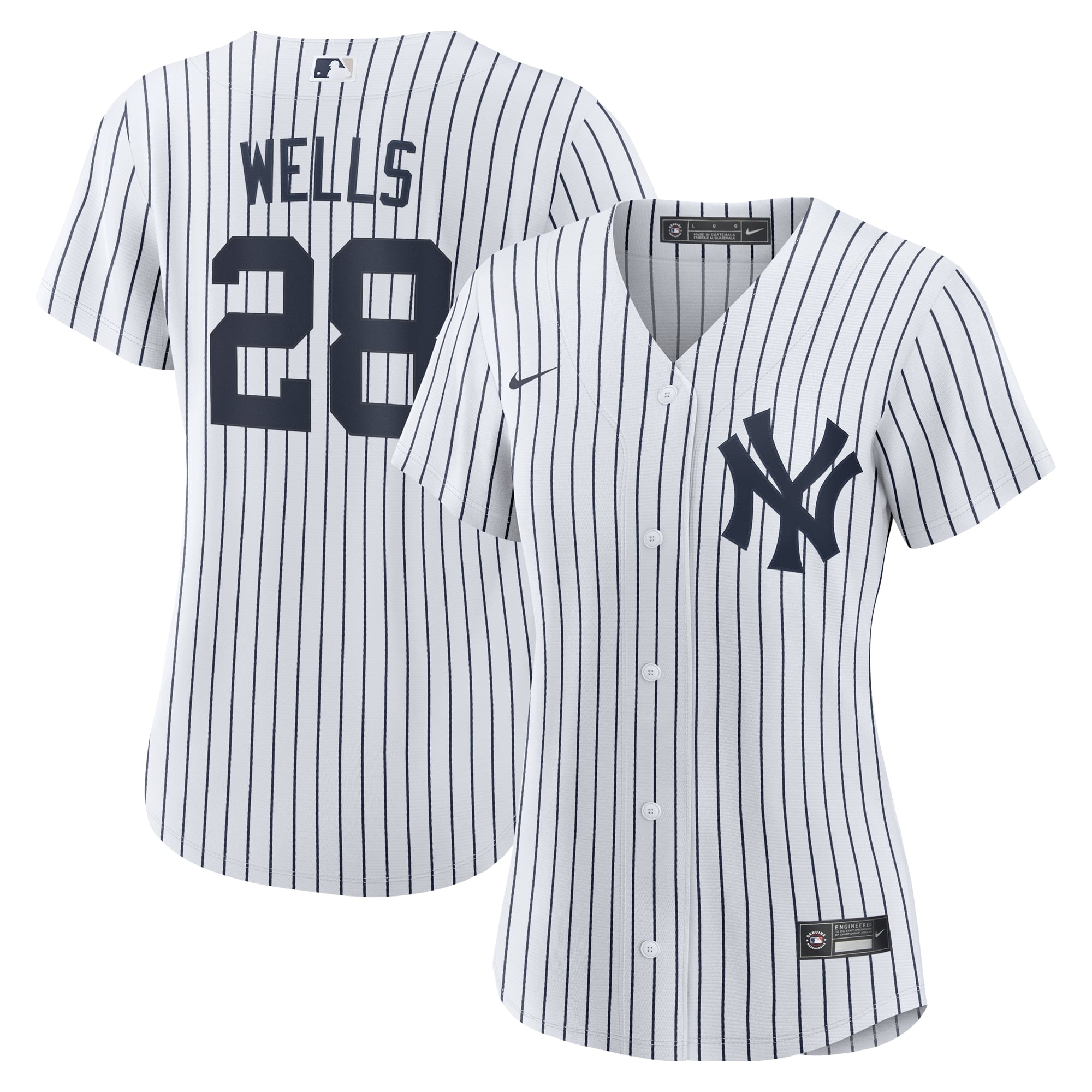 Austin Wells New York Yankees Women's Home Jersey - White - Image 2