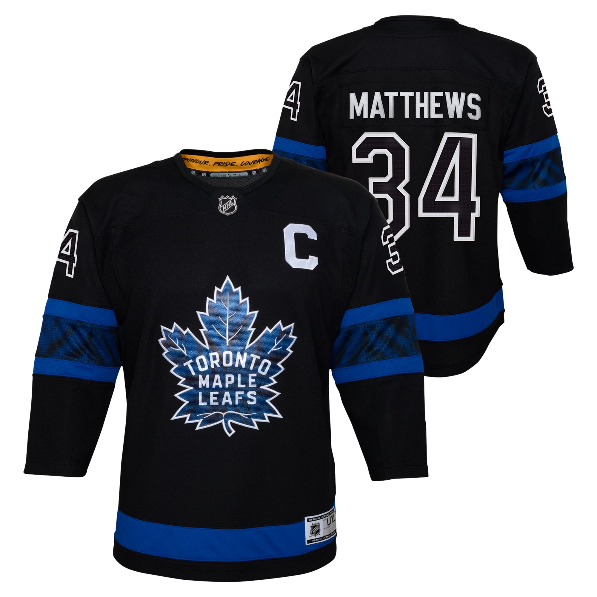Auston Matthews Toronto Maple Leafs Youth Alternate Premier Player Jersey - Black - Image 2