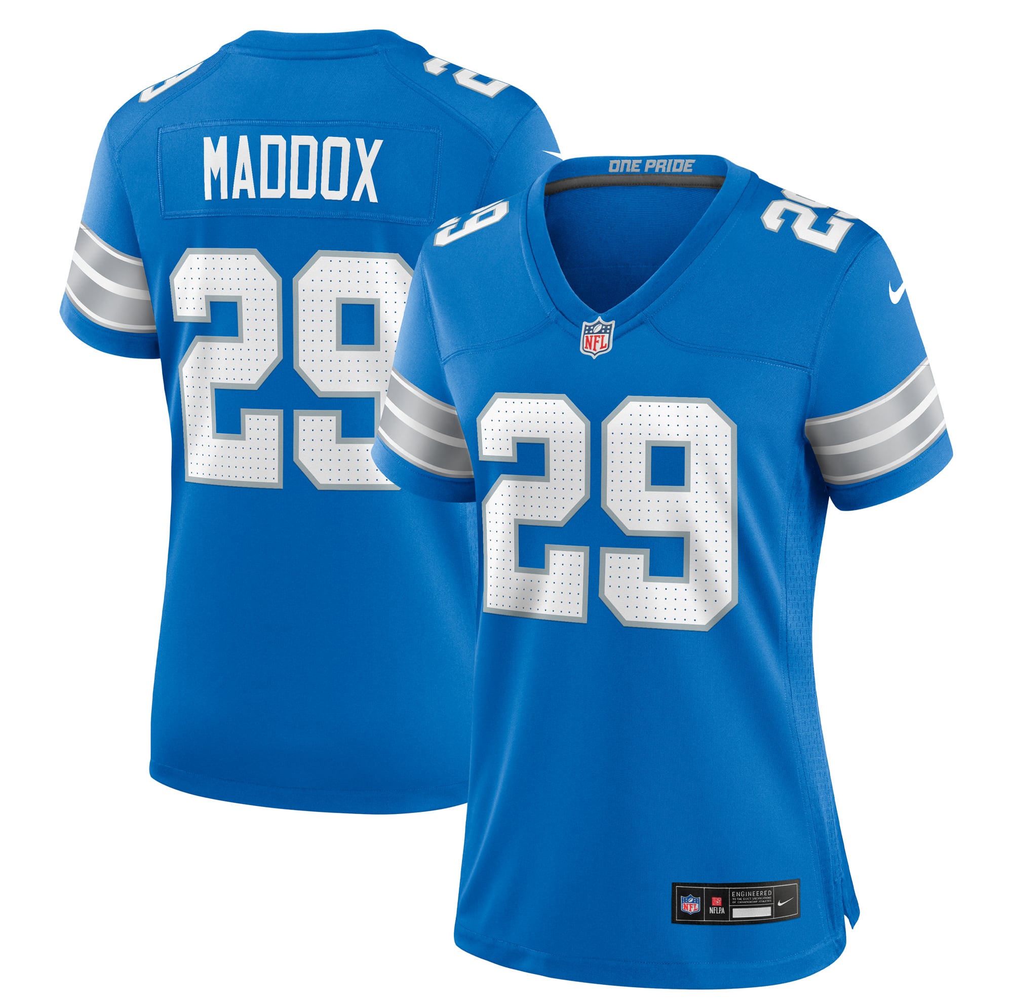 Avonte Maddox Detroit Lions Women's Team Game Jersey - Blue - Image 2