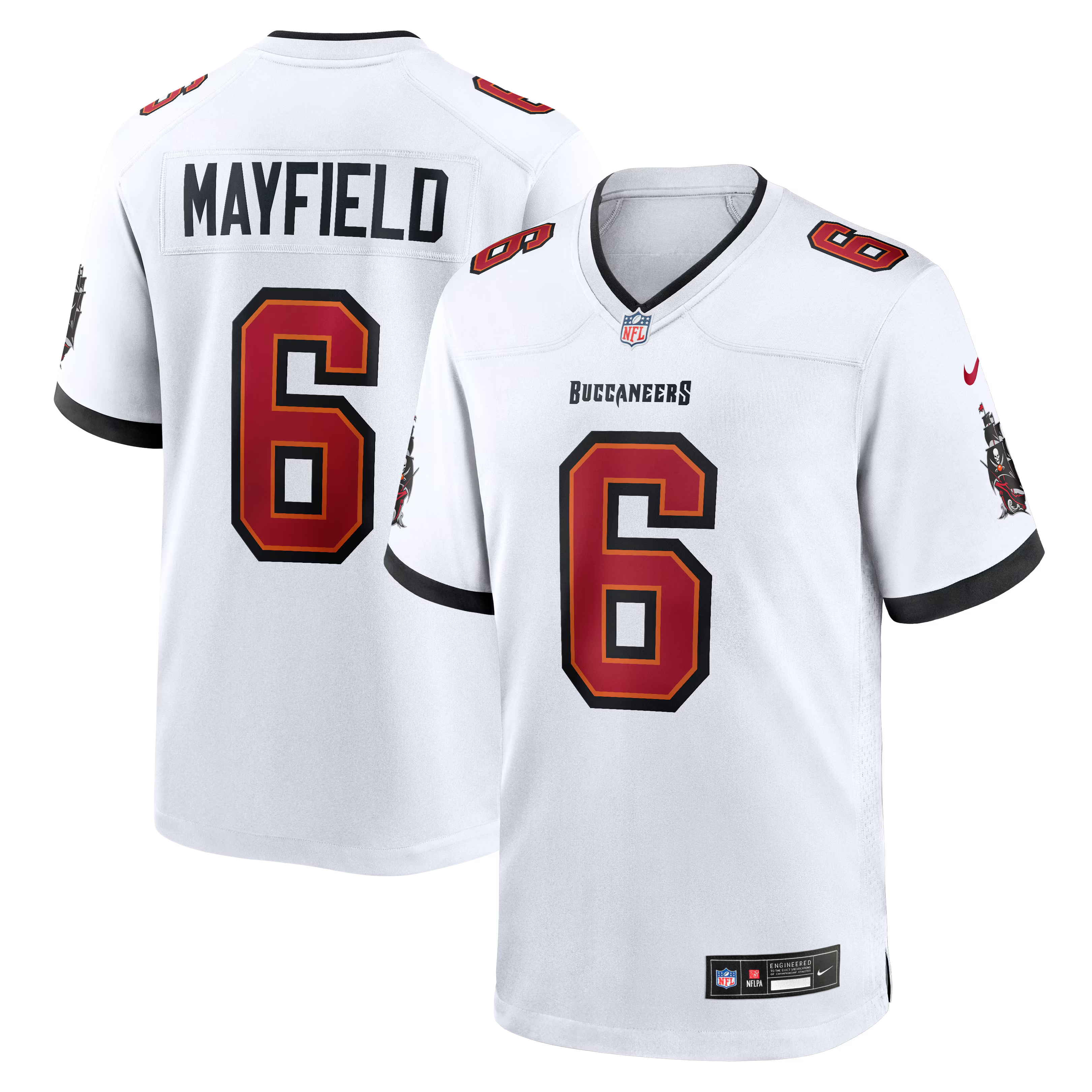 Baker Mayfield Tampa Bay Buccaneers Throwback Game Jersey - Orange - White - Image 2