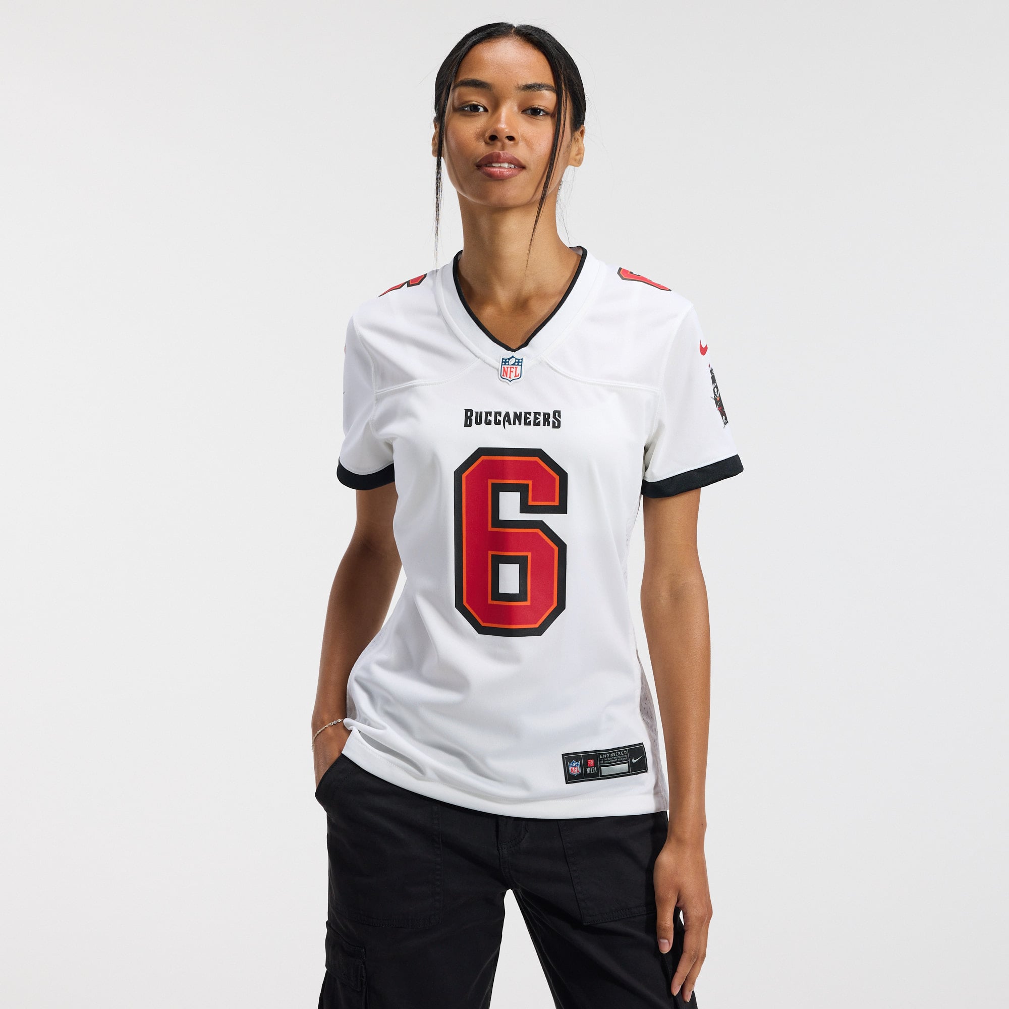 Baker Mayfield Tampa Bay Buccaneers Women's Throwback Game Jersey - White - Image 4