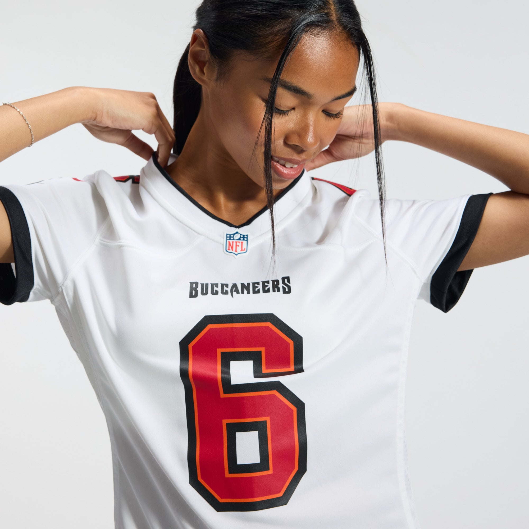 Baker Mayfield Tampa Bay Buccaneers Women's Throwback Game Jersey - White - Image 11