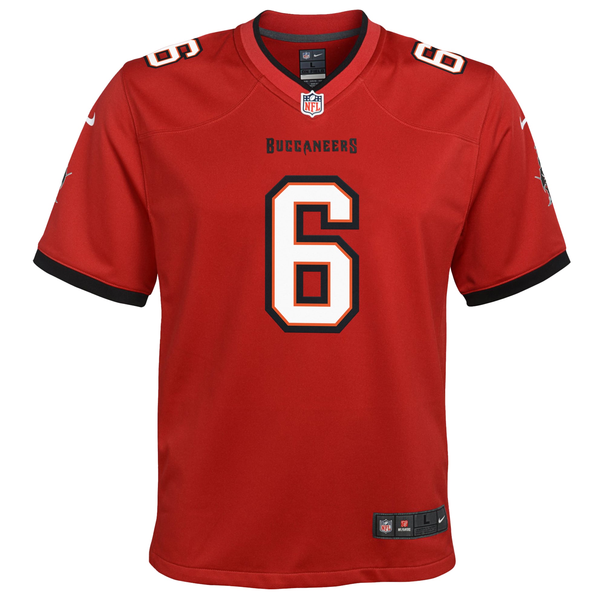Baker Mayfield Tampa Bay Buccaneers Youth Alternate Game Jersey - Orange - Red - Image 3