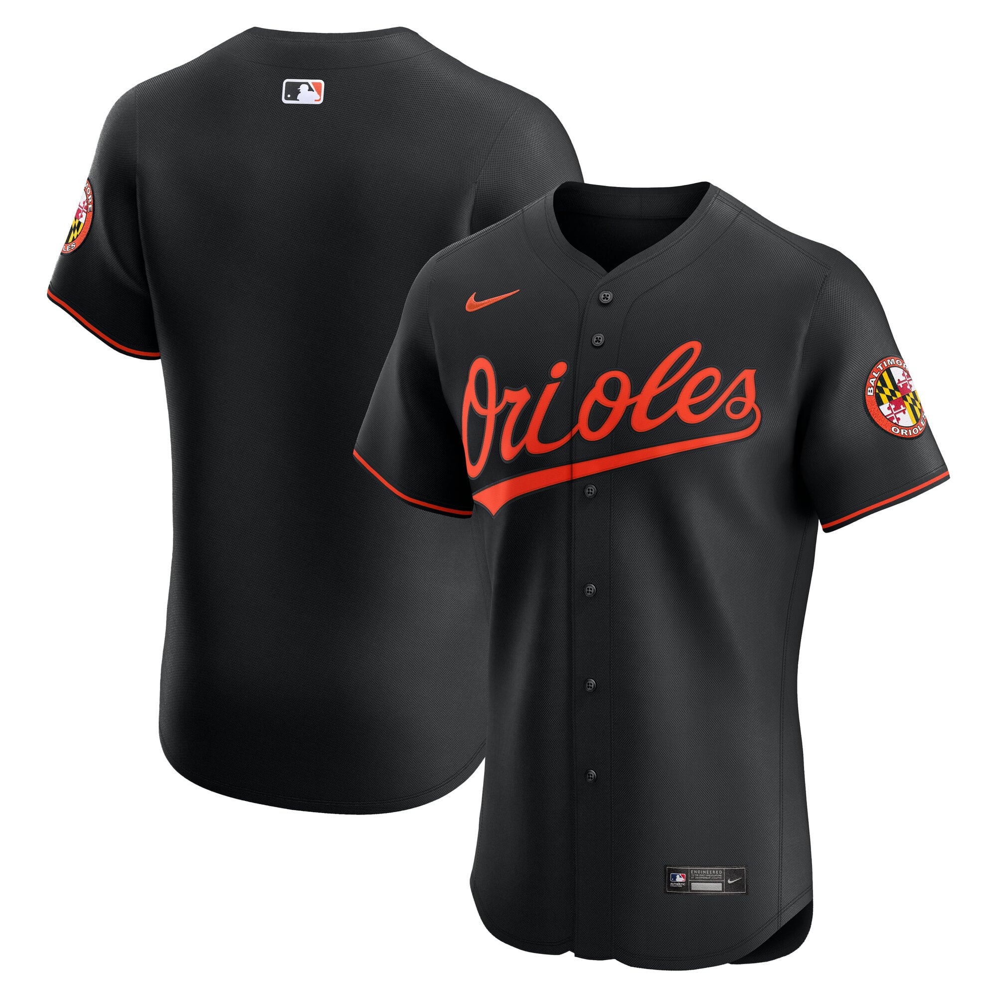 Baltimore Orioles Alternate Elite Jersey - Black - Image 2