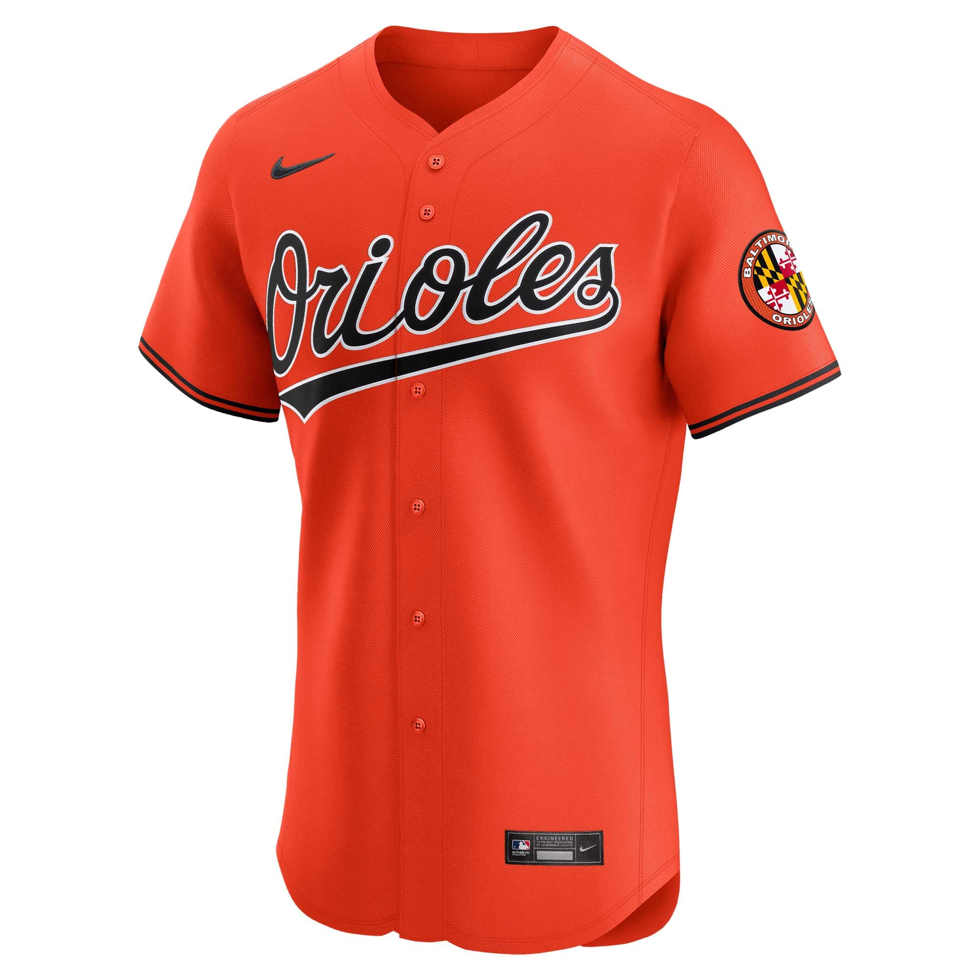 Baltimore Orioles Alternate Vapor Premier Elite Patch Jersey - Orange - Image 3