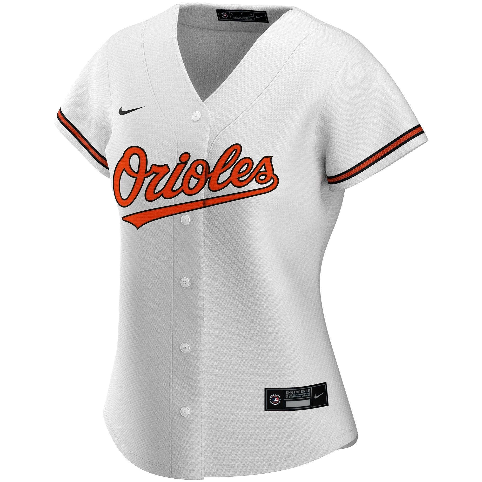 Baltimore Orioles Women's Home Custom Jersey - White - Image 3