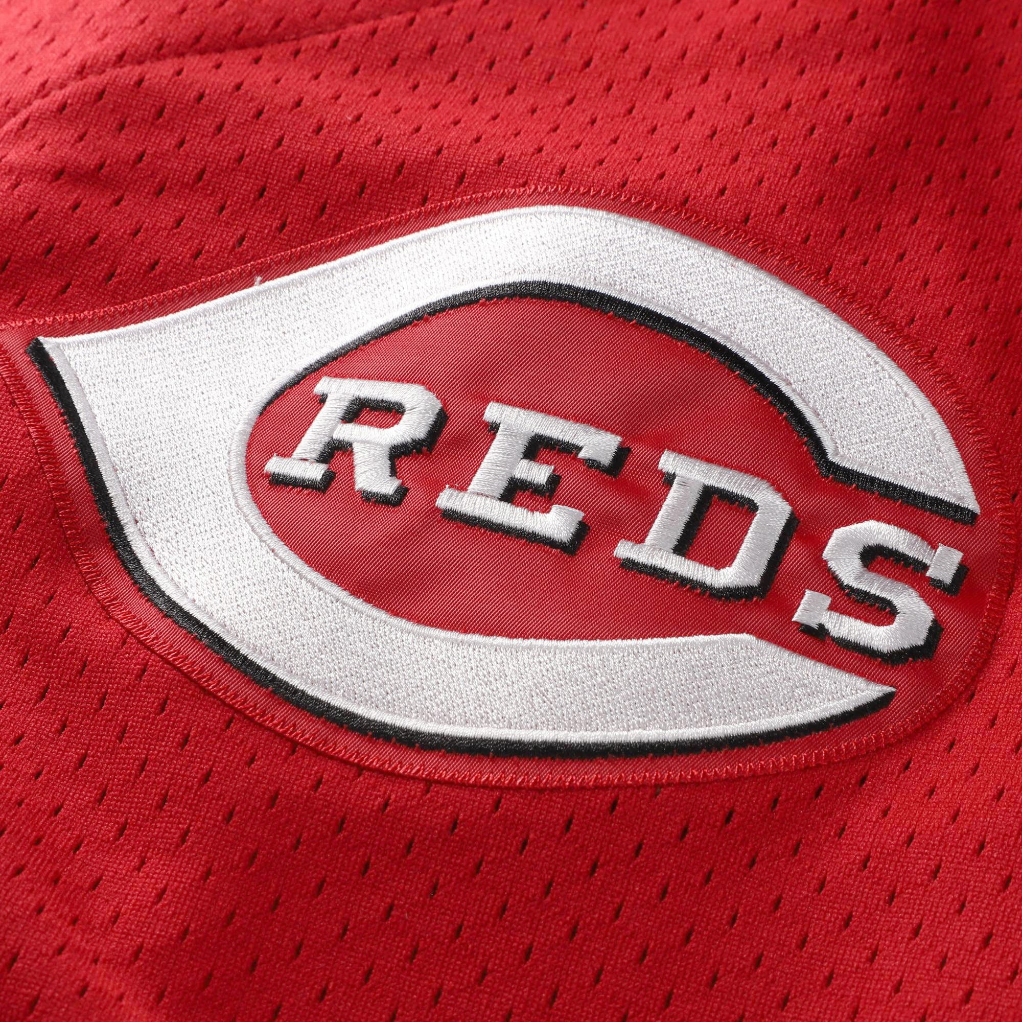 Barry Larkin Cincinnati Reds Cooperstown Collection Mesh Batting Practice Button-Up Jersey - Scarlet - Image 5