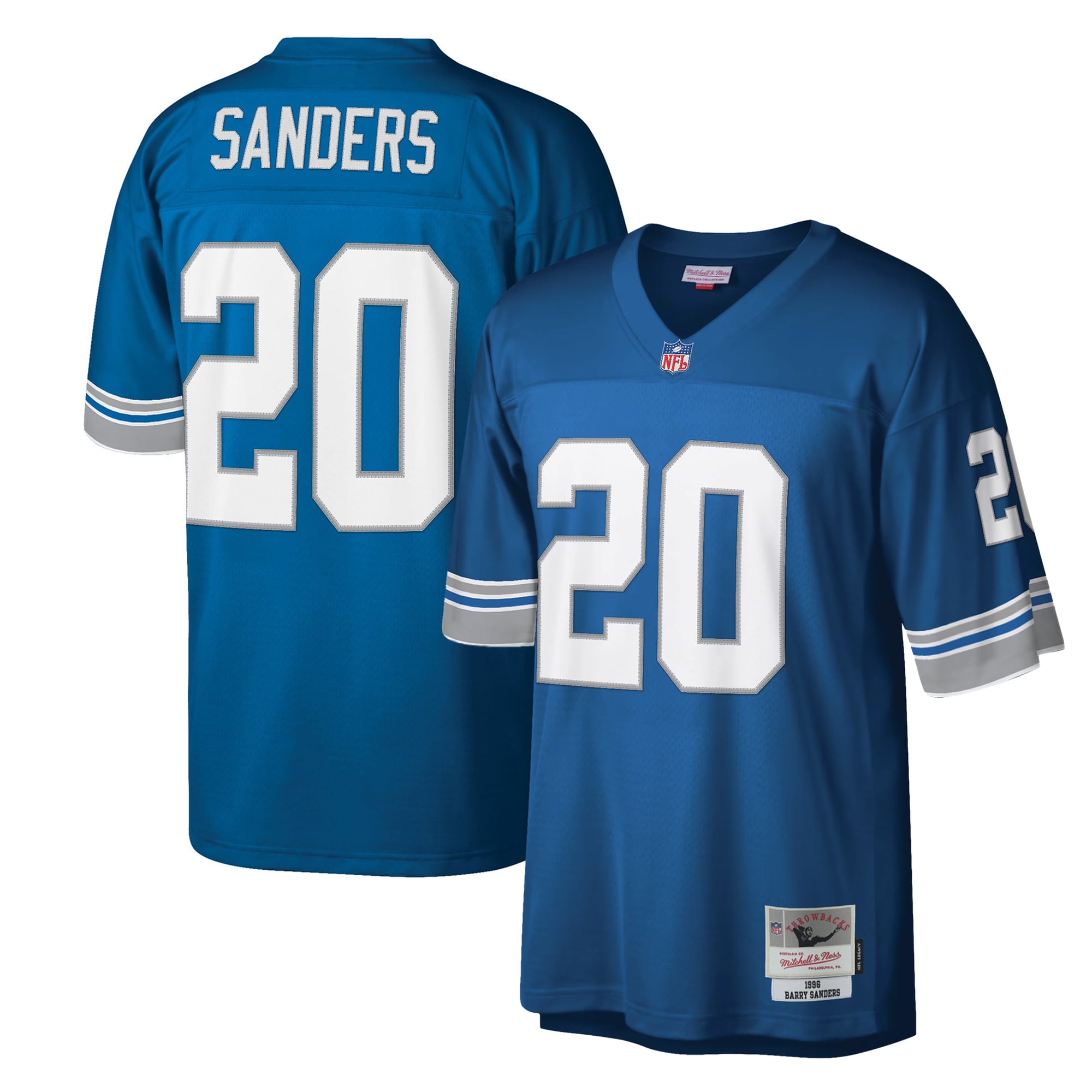 Barry Sanders Detroit Lions Legacy Jersey - Blue - Image 2