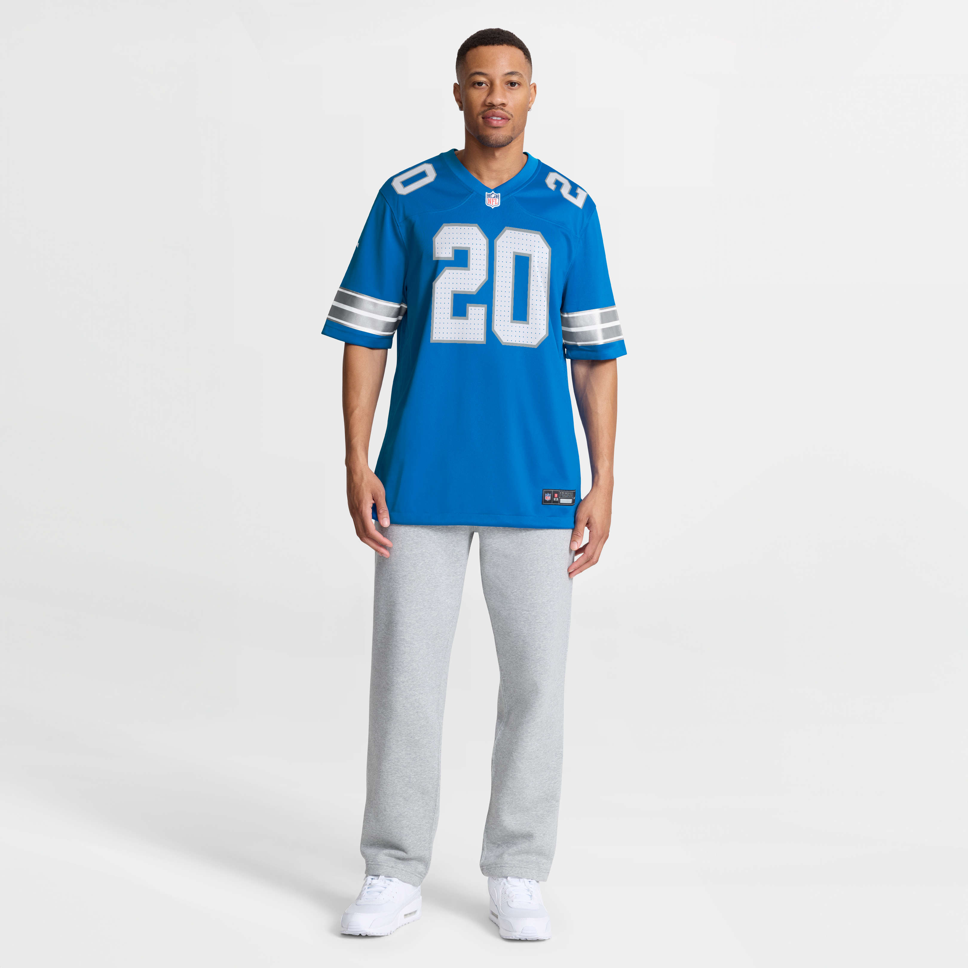Barry Sanders Detroit Lions Retired Player Game Jersey - Blue - Image 8