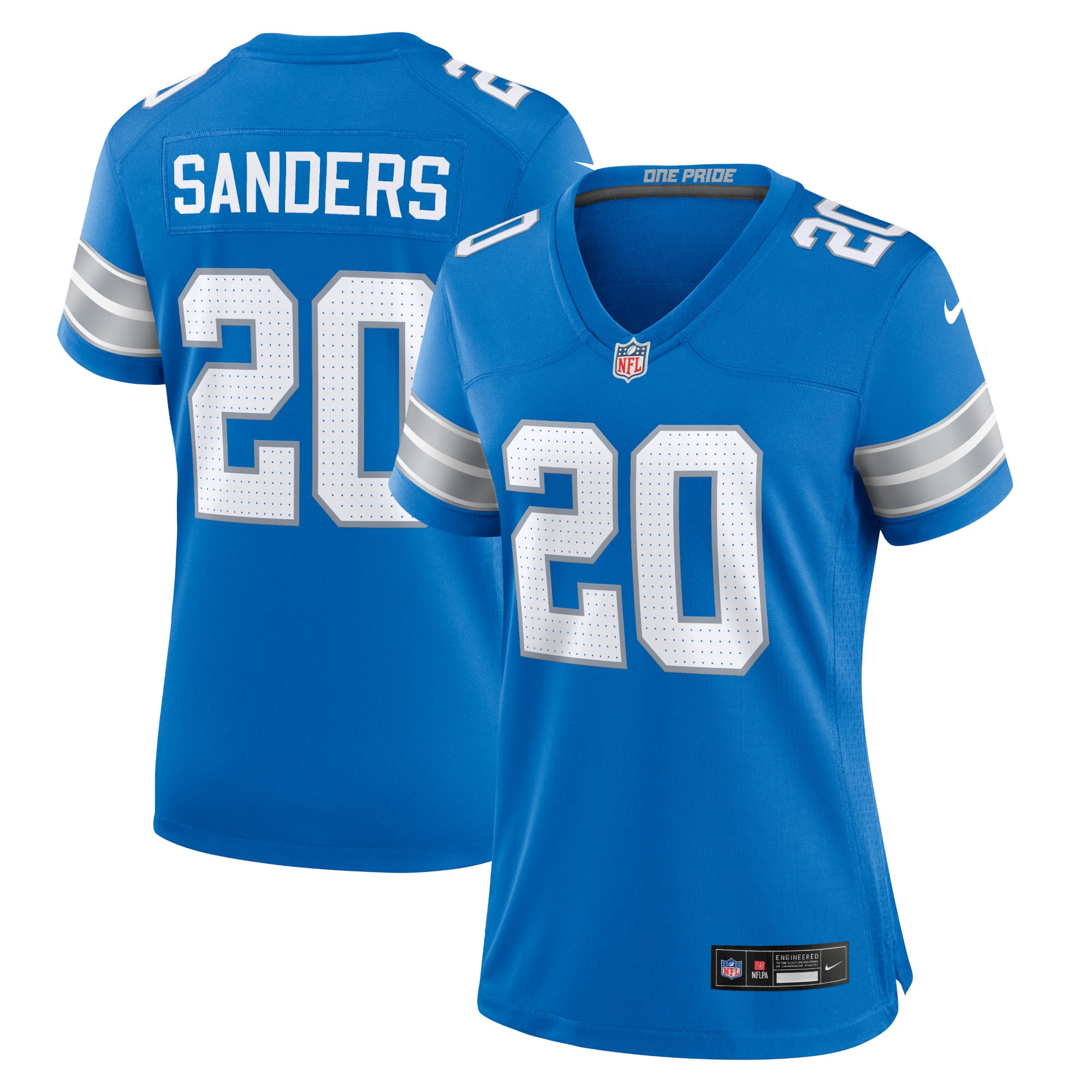 Barry Sanders Detroit Lions Women's Retired Player Game Jersey - Blue - Image 2
