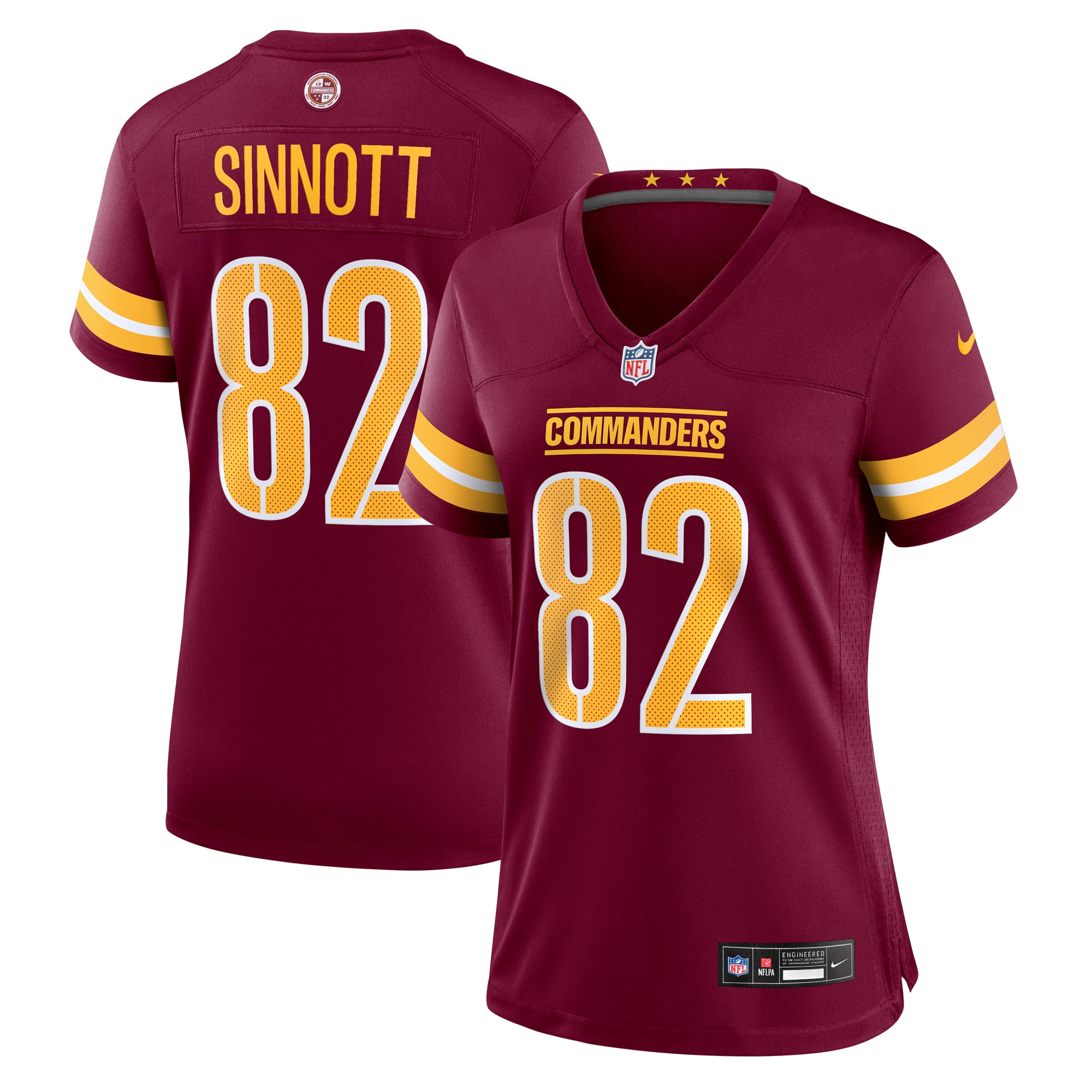 Ben Sinnott Washington Commanders Women's Team Game Jersey - Burgundy - Image 2