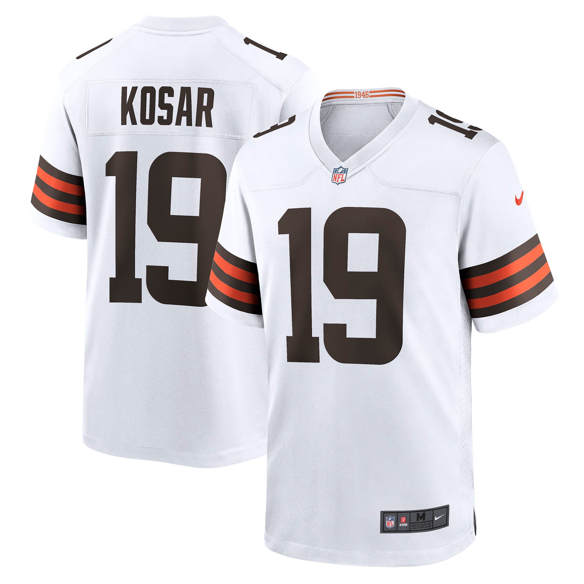 Bernie Kosar Cleveland Browns Retired Player Game Jersey - White - Image 2