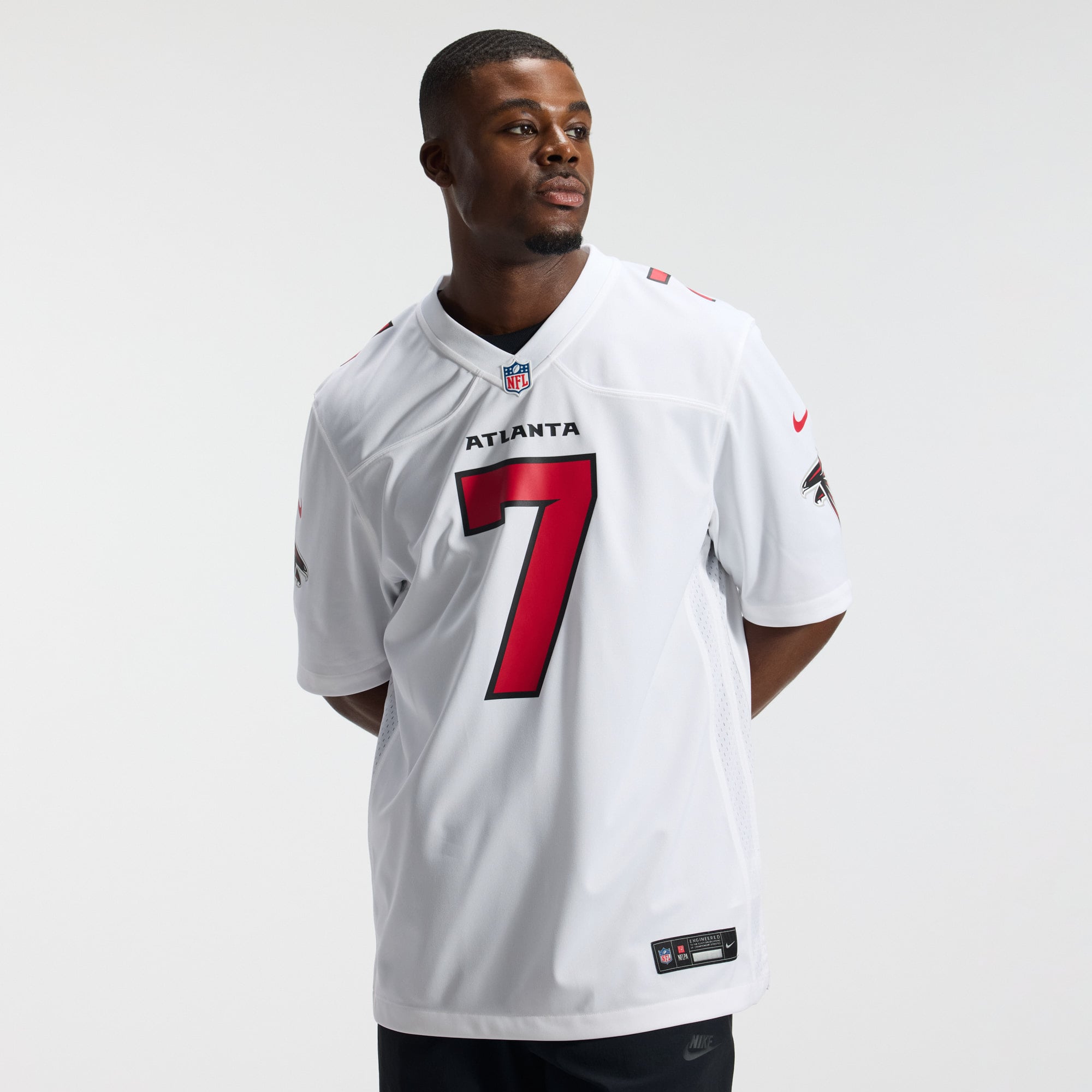 Bijan Robinson Atlanta Falcons Game Jersey - White - Image 3