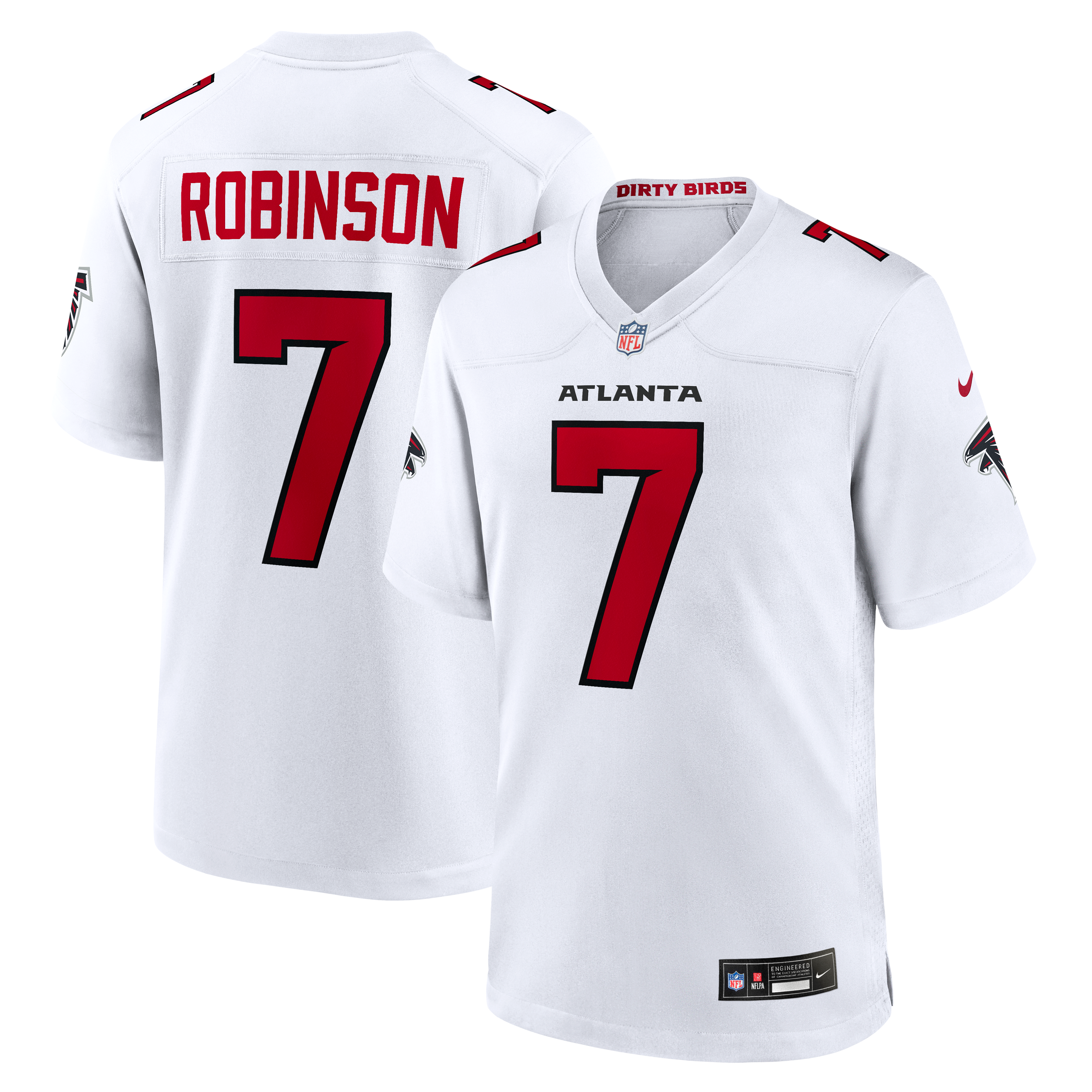 Bijan Robinson Atlanta Falcons Game Jersey - White