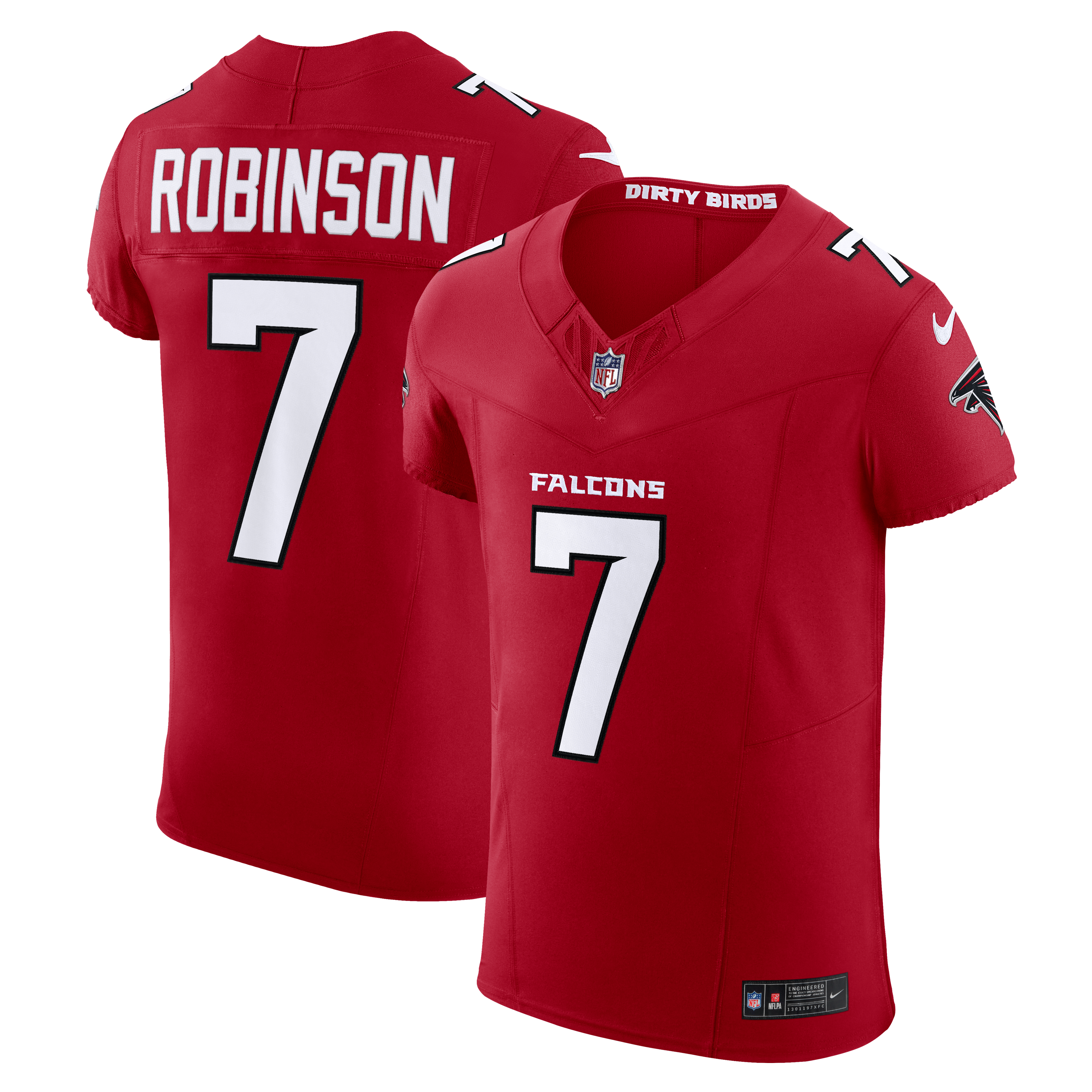 Bijan Robinson Atlanta Falcons Team Vapor F.U.S.E. Elite Jersey - Red - Image 2