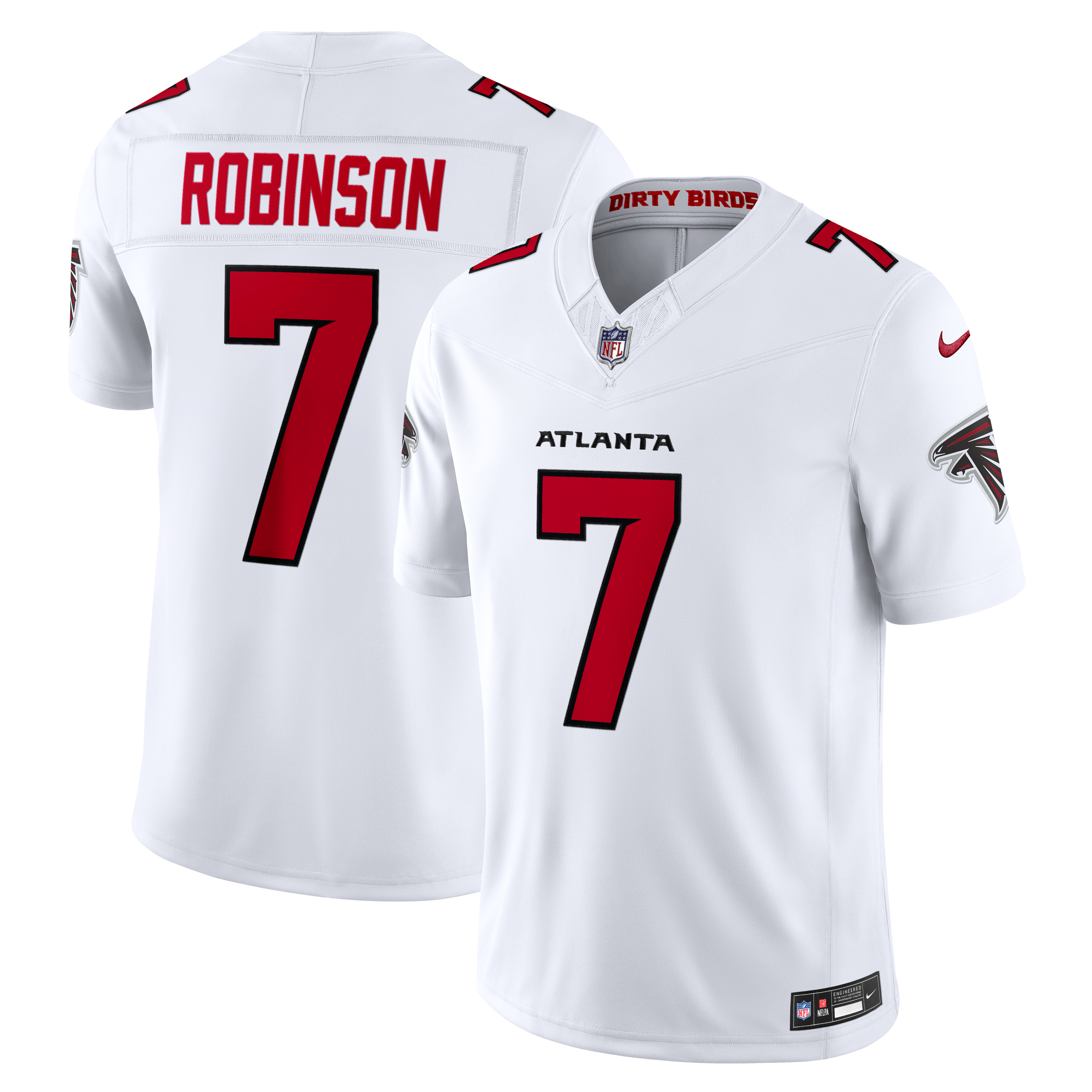 Bijan Robinson Atlanta Falcons Vapor F.U.S.E. Stitched Limited Jersey - White - Image 2