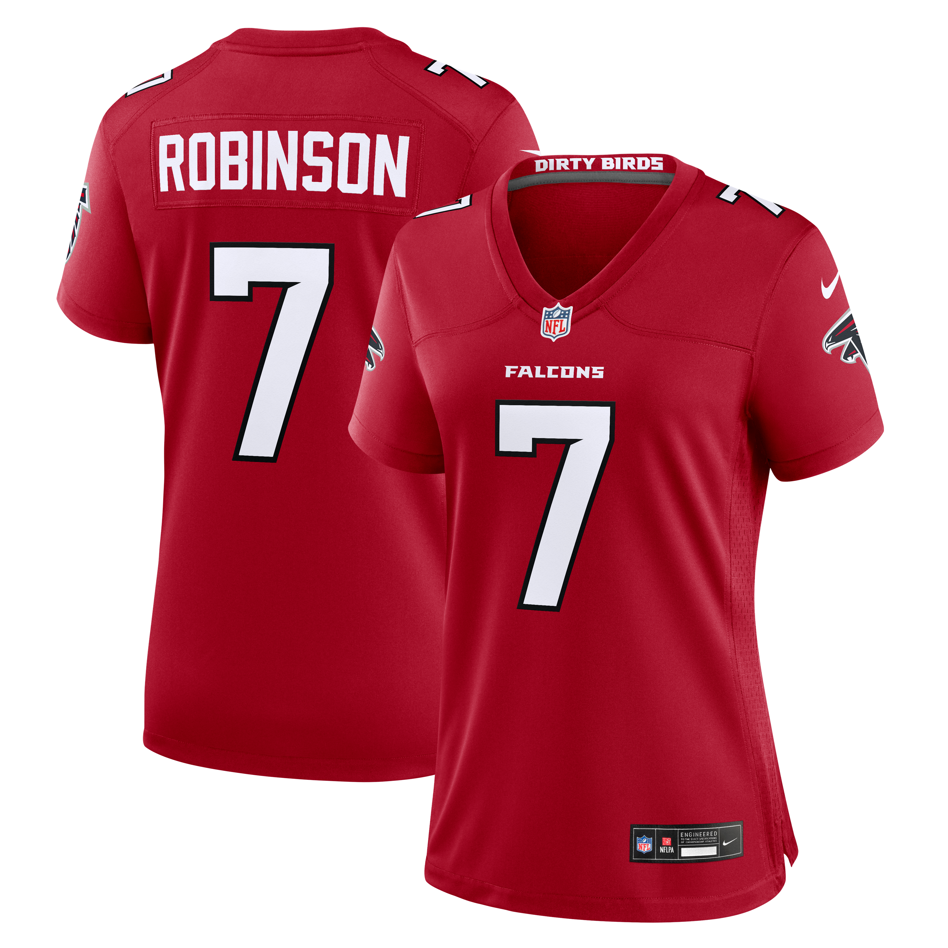 Bijan Robinson Atlanta Falcons Women's Game Jersey - Red - Image 2