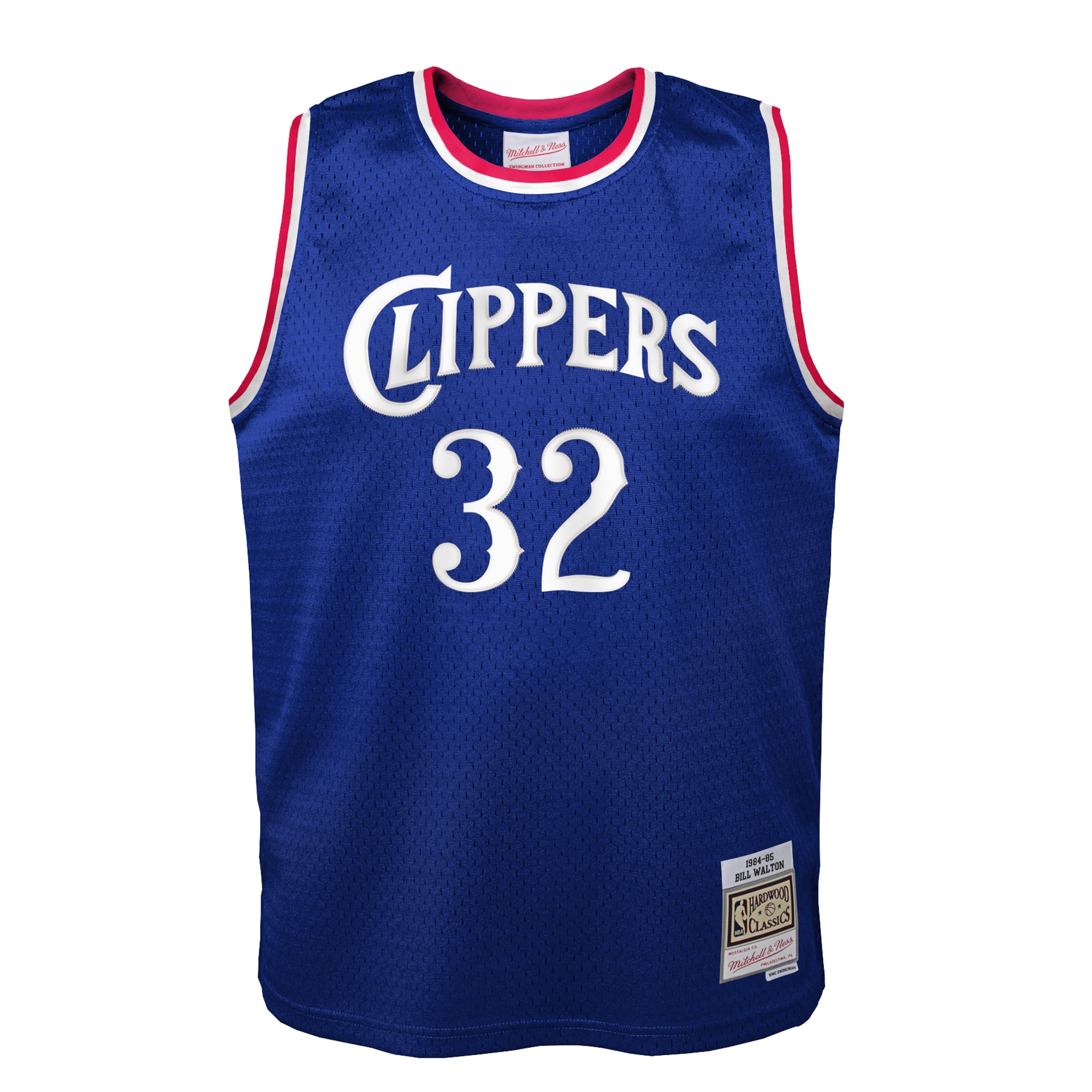 Bill Walton LA Clippers Youth 1984/85 Hardwood Classics Swingman Jersey - Royal - Image 3
