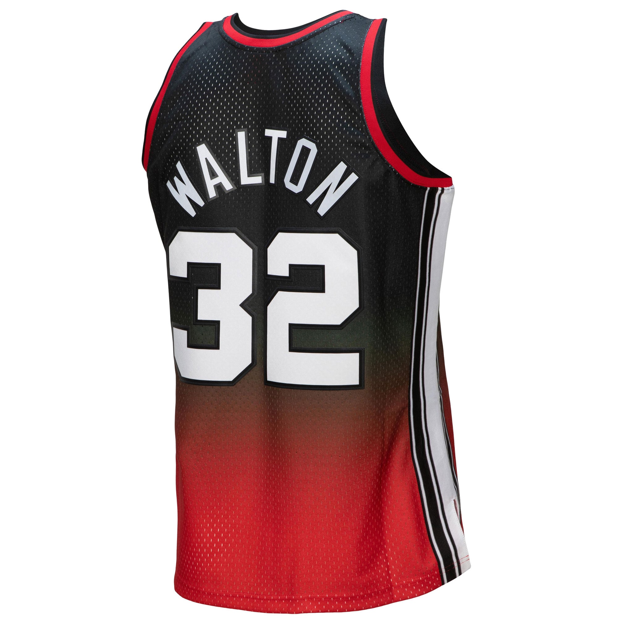 Bill Walton Portland Trail Blazers 1976/77 Hardwood Classics Fadeaway Swingman Player Jersey - Red/Black - Image 4