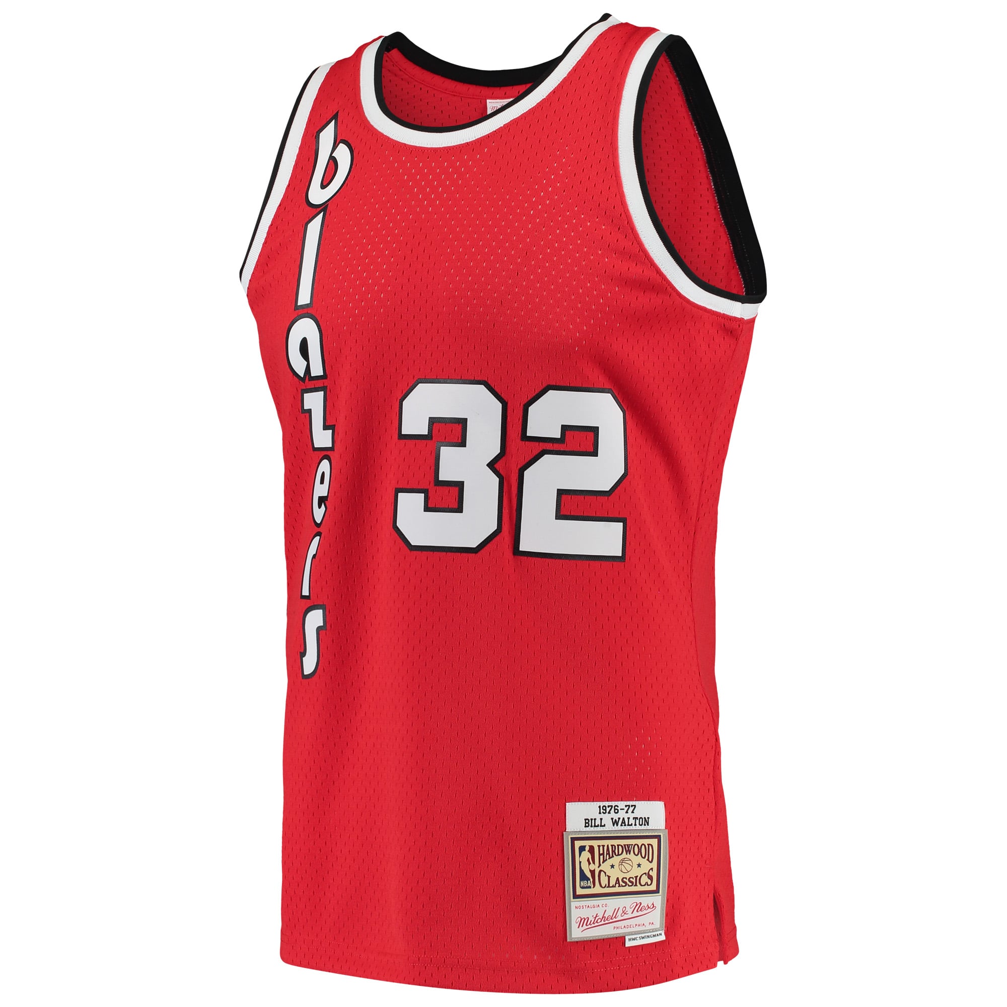 Bill Walton Portland Trail Blazers 1976/77 Hardwood Classics Swingman Jersey - Red - Image 3