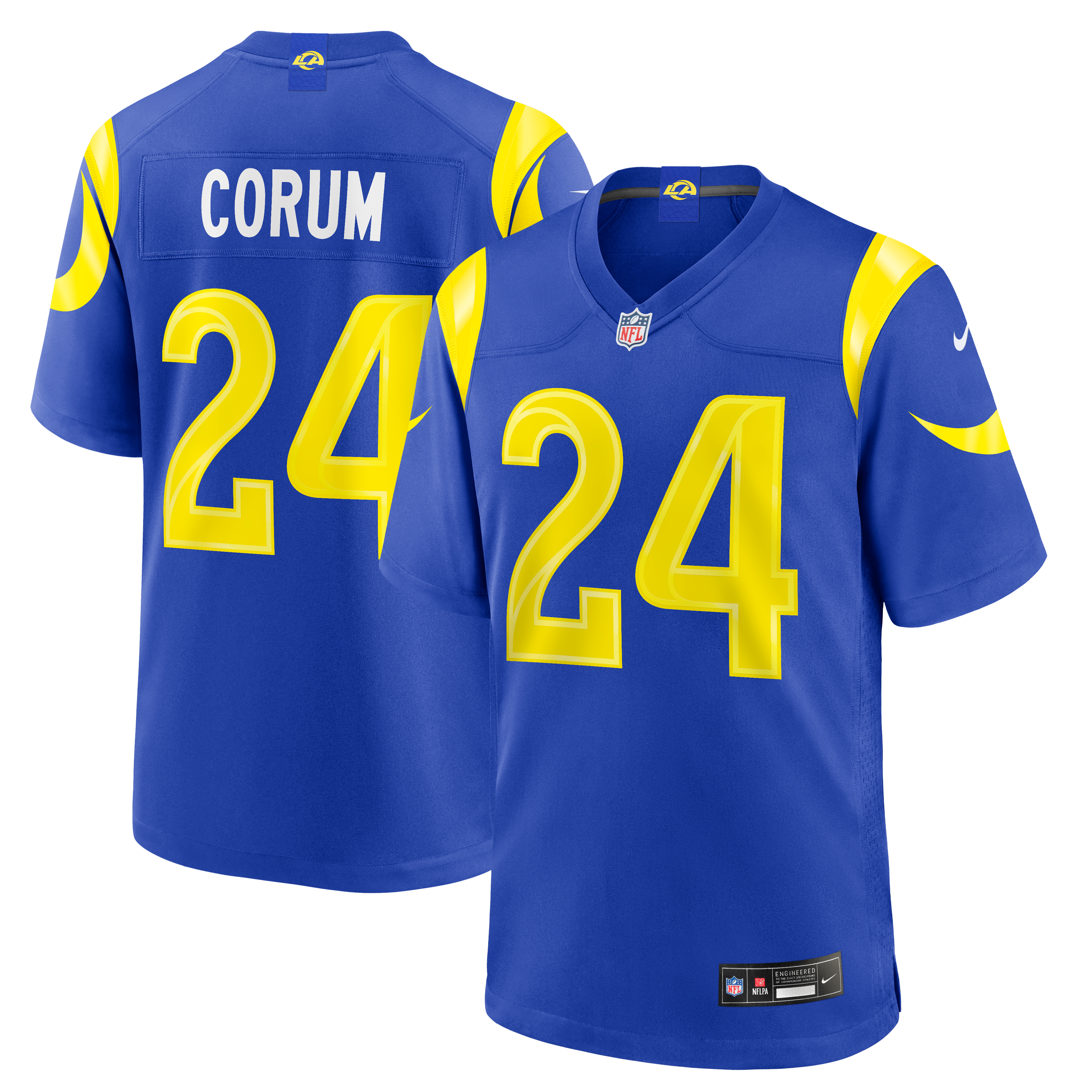 Blake Corum Los Angeles Rams Game Jersey - Royal - Image 2