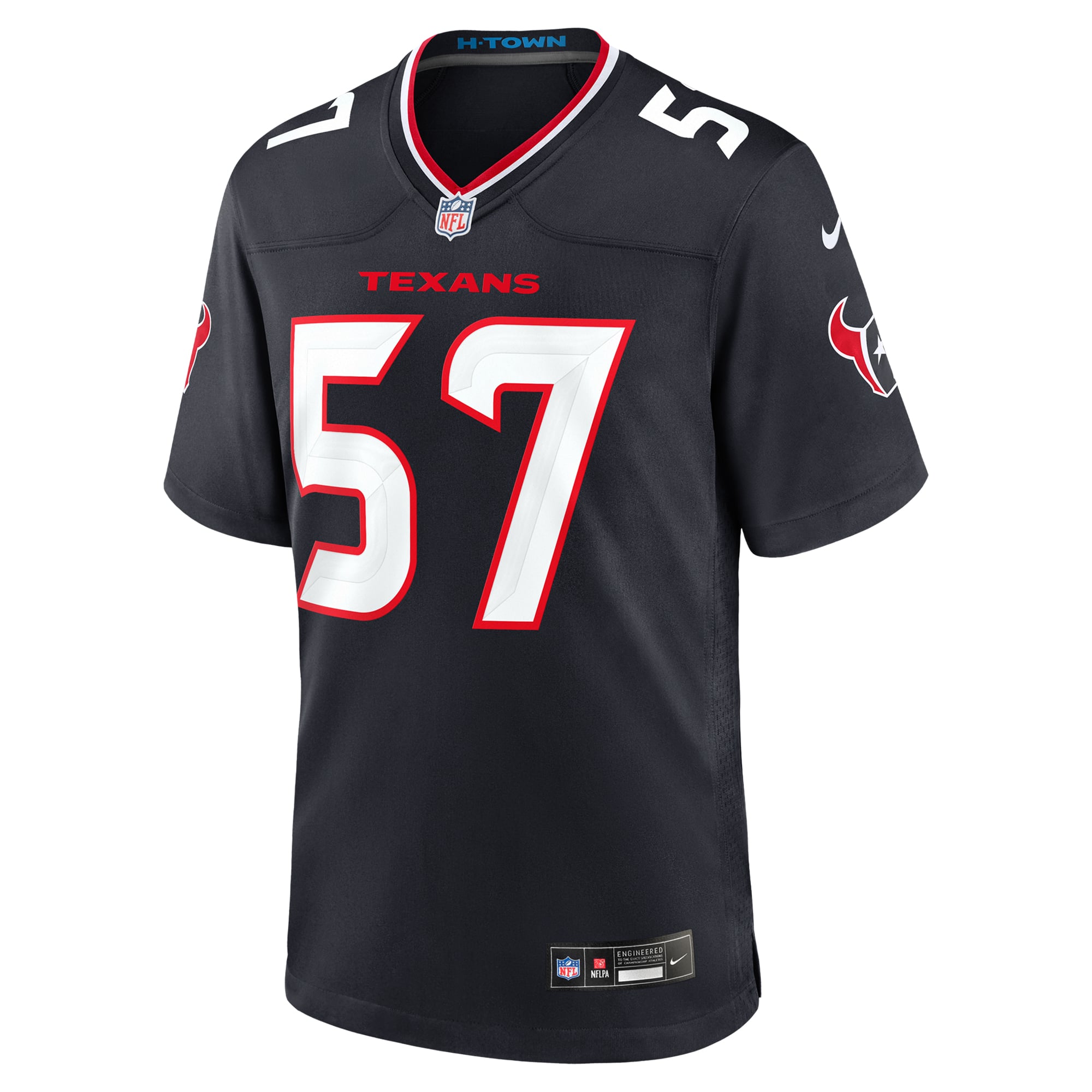 Blake Fisher Houston Texans Team Game Jersey - Navy - Image 3