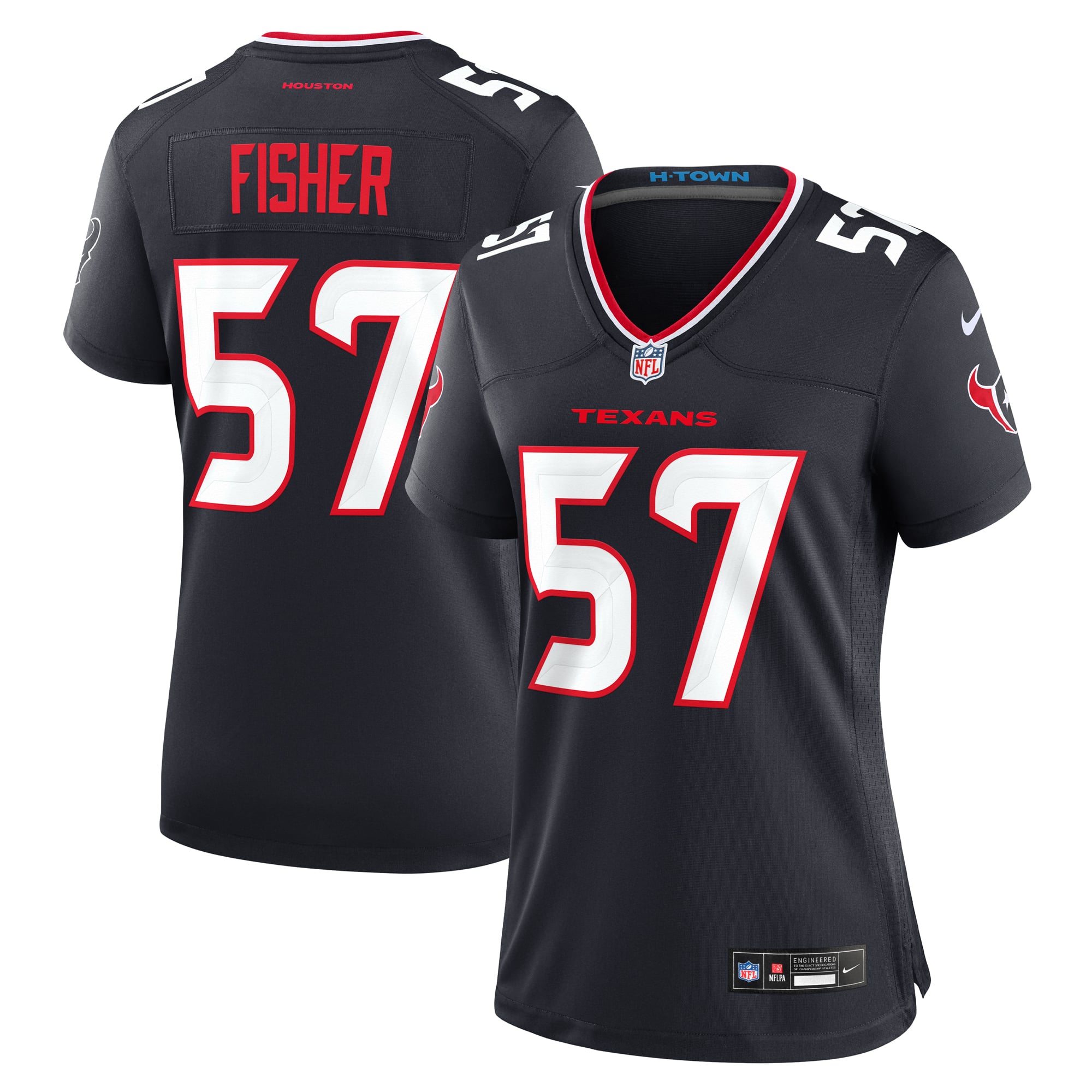 Blake Fisher Houston Texans Women's Team Game Jersey - Navy - Image 2