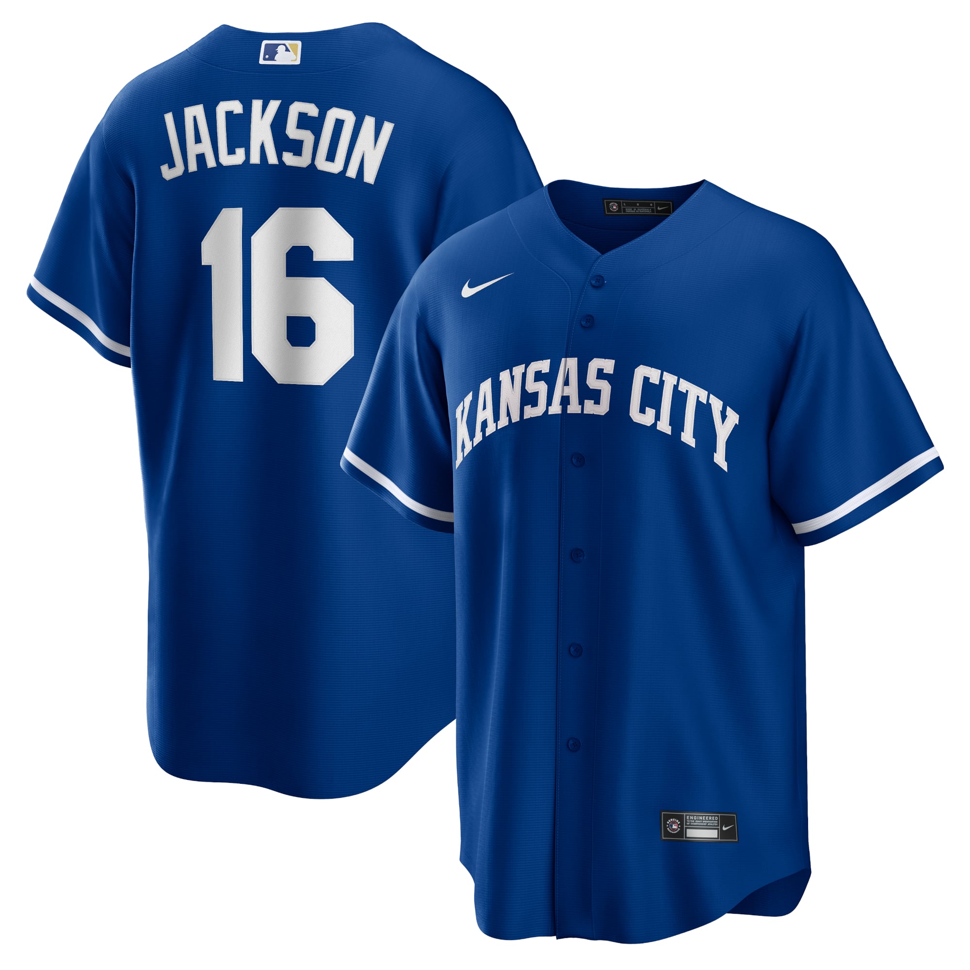 Bo Jackson Kansas City Royals Alternate 2 Jersey - Rush Blue - Image 2