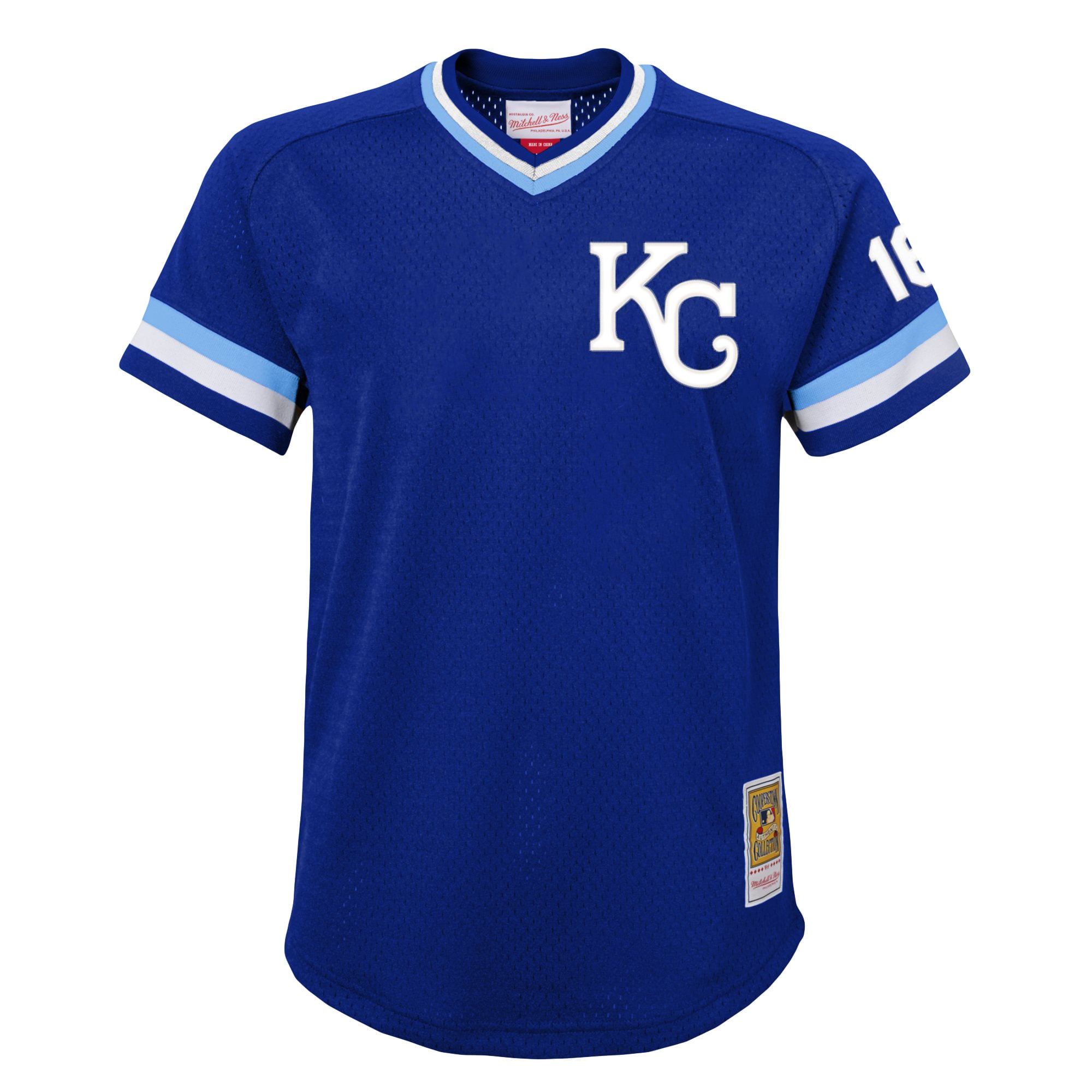 Bo Jackson Kansas City Royals Youth Cooperstown Collection Mesh Batting Practice Jersey - Royal - Image 3