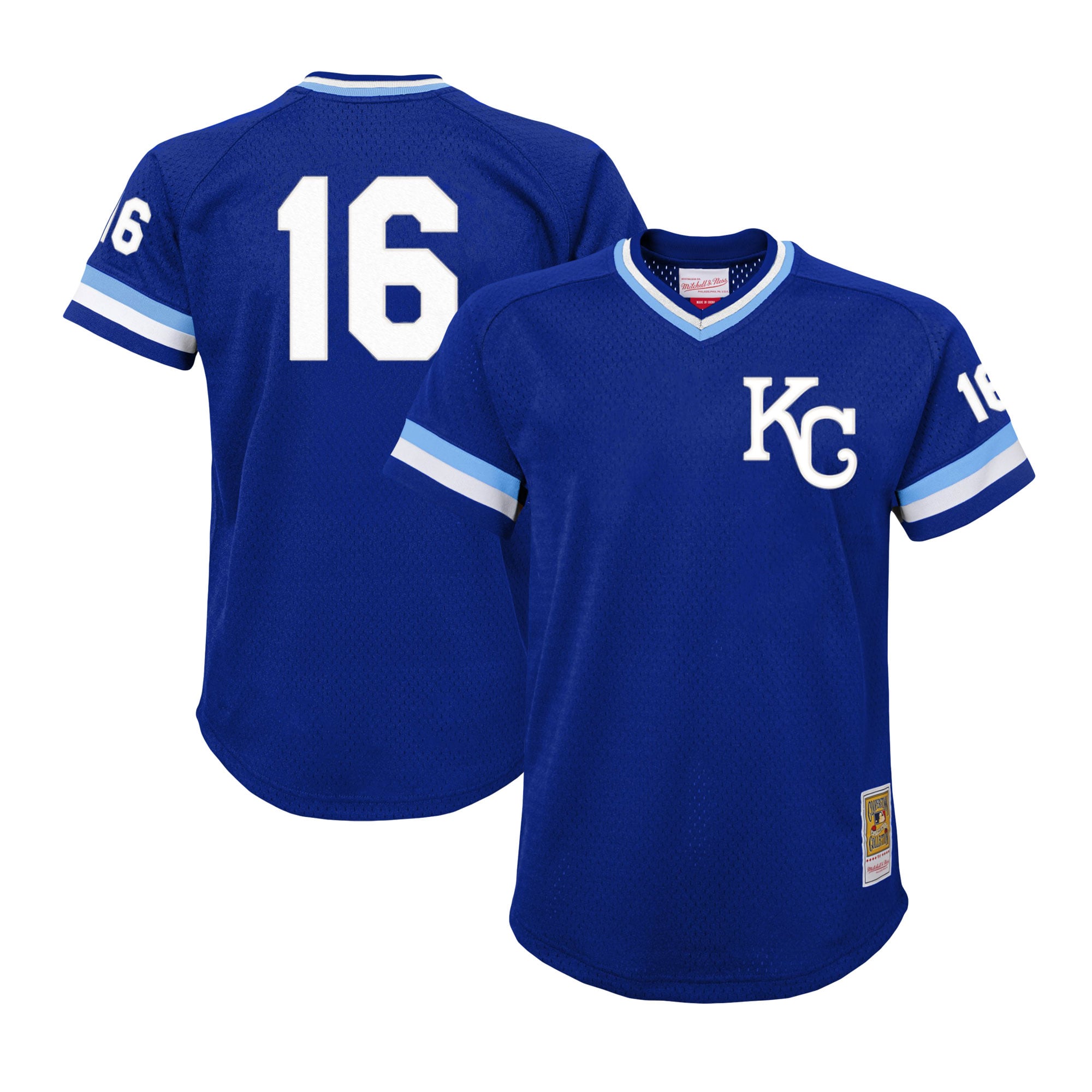 Bo Jackson Kansas City Royals Youth Cooperstown Collection Mesh Batting Practice Jersey - Royal - Image 2
