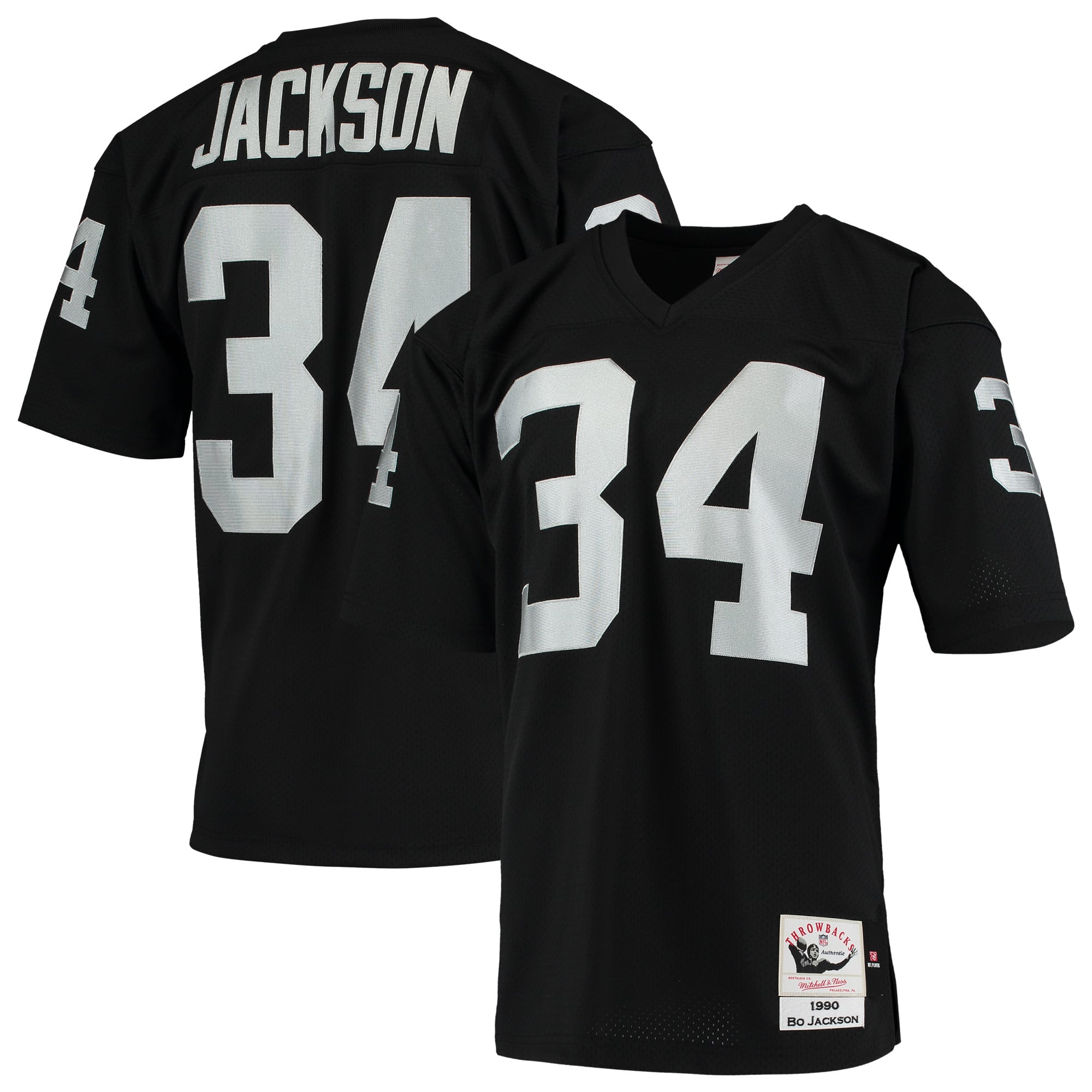 Bo Jackson Las Vegas Raiders 1990 Throwback Retired Player Jersey - Black - Image 2