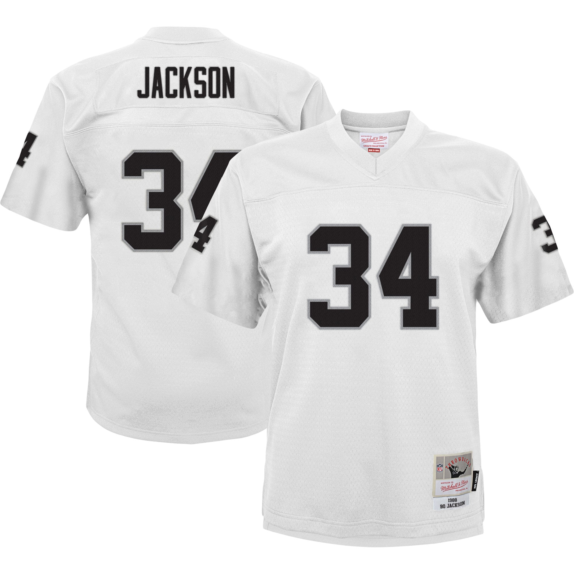 Bo Jackson Las Vegas Raiders Youth 1988 Retired Player Legacy Jersey - White - Image 2