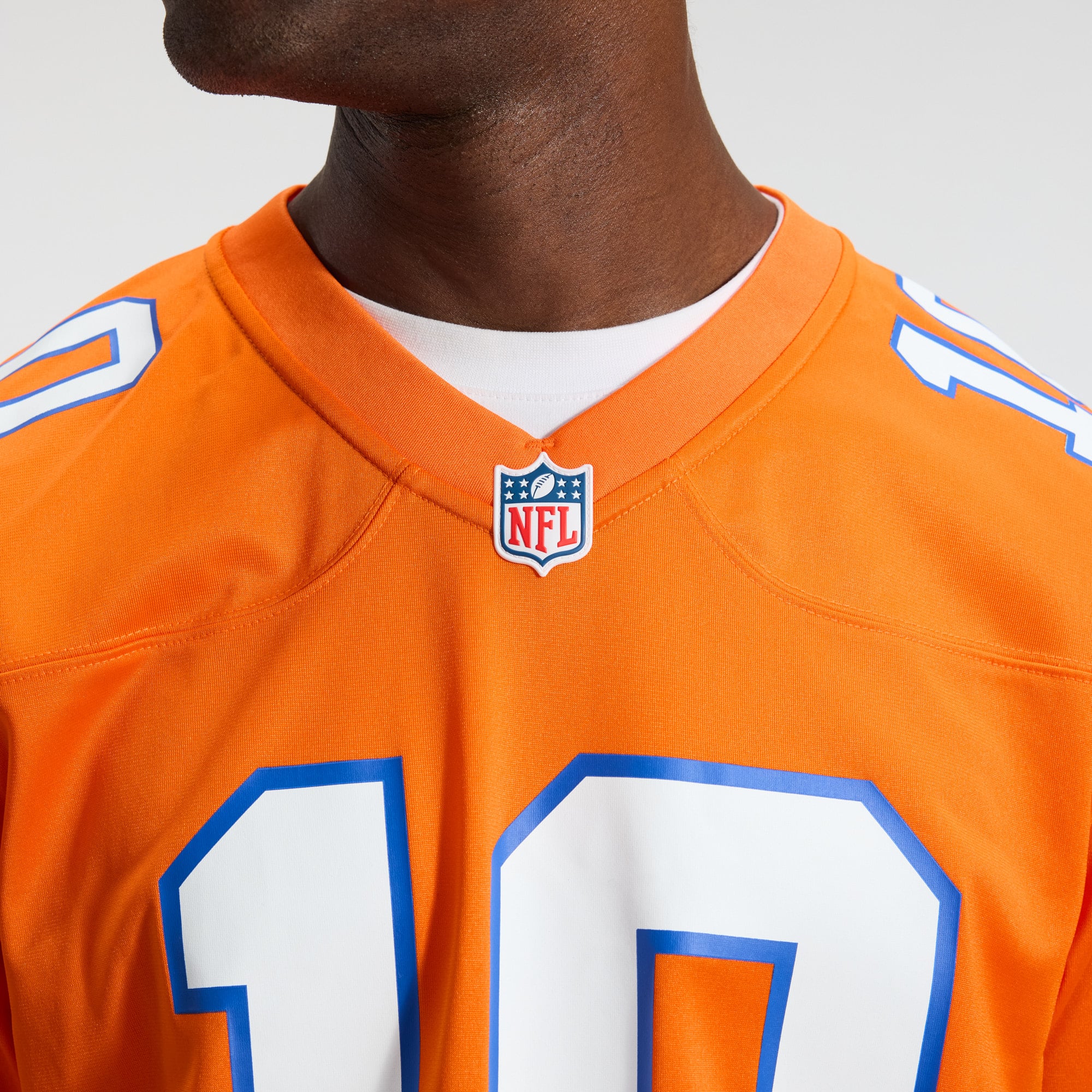 Bo Nix Denver Broncos Mile High Collection 1977 Throwback Player Game Jersey - Orange - Image 10