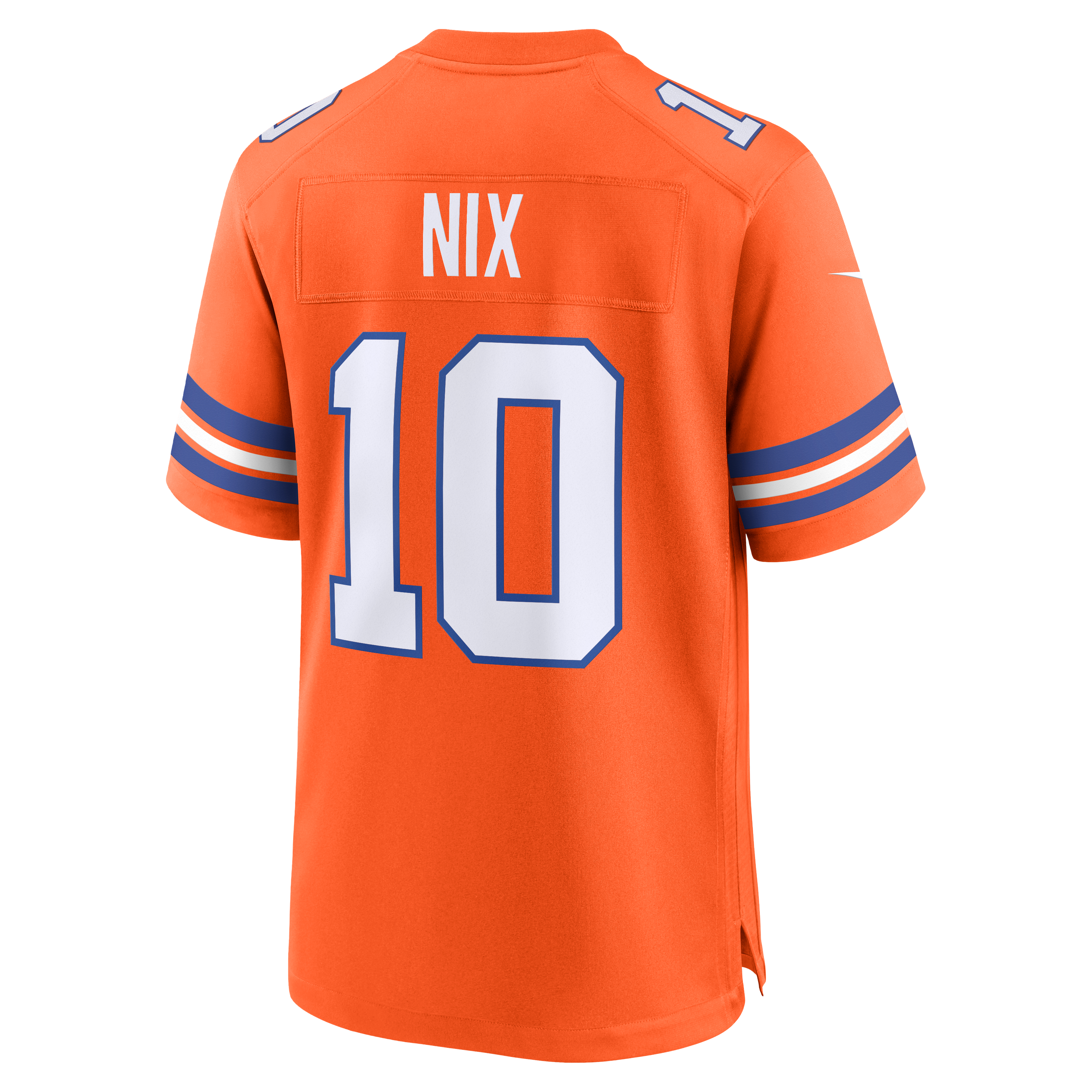 Bo Nix Denver Broncos Mile High Collection 1977 Throwback Player Game Jersey - Orange - Image 8