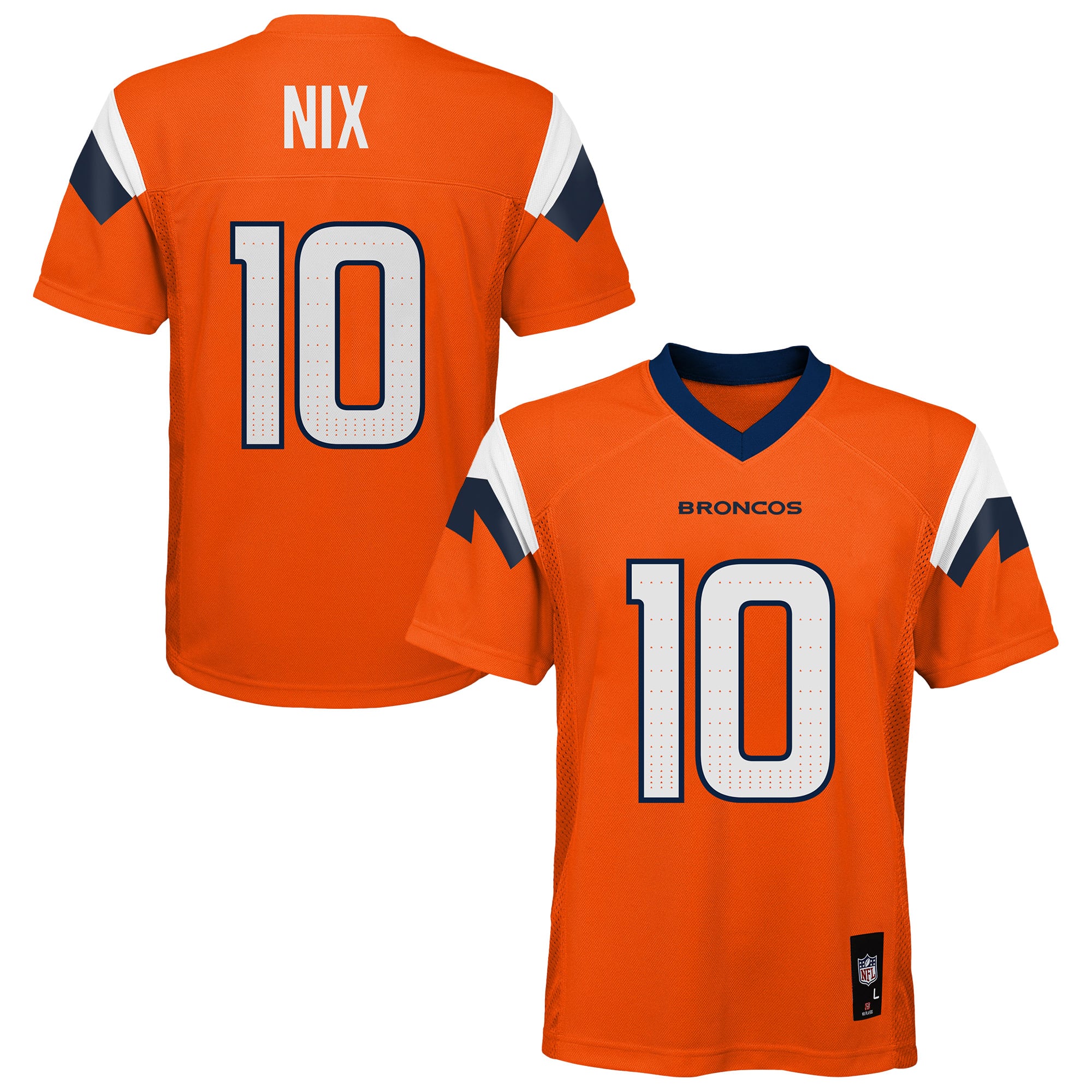 Bo Nix Denver Broncos Youth Jersey - Orange - Image 2