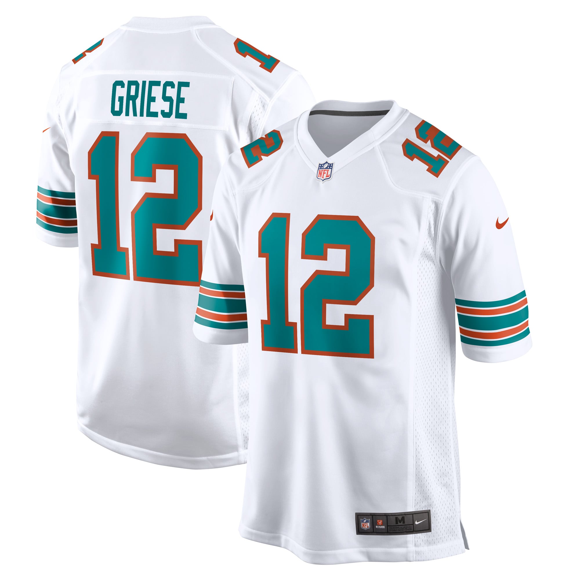 Bob Griese Miami Dolphins Retired Player Jersey - White - Image 2