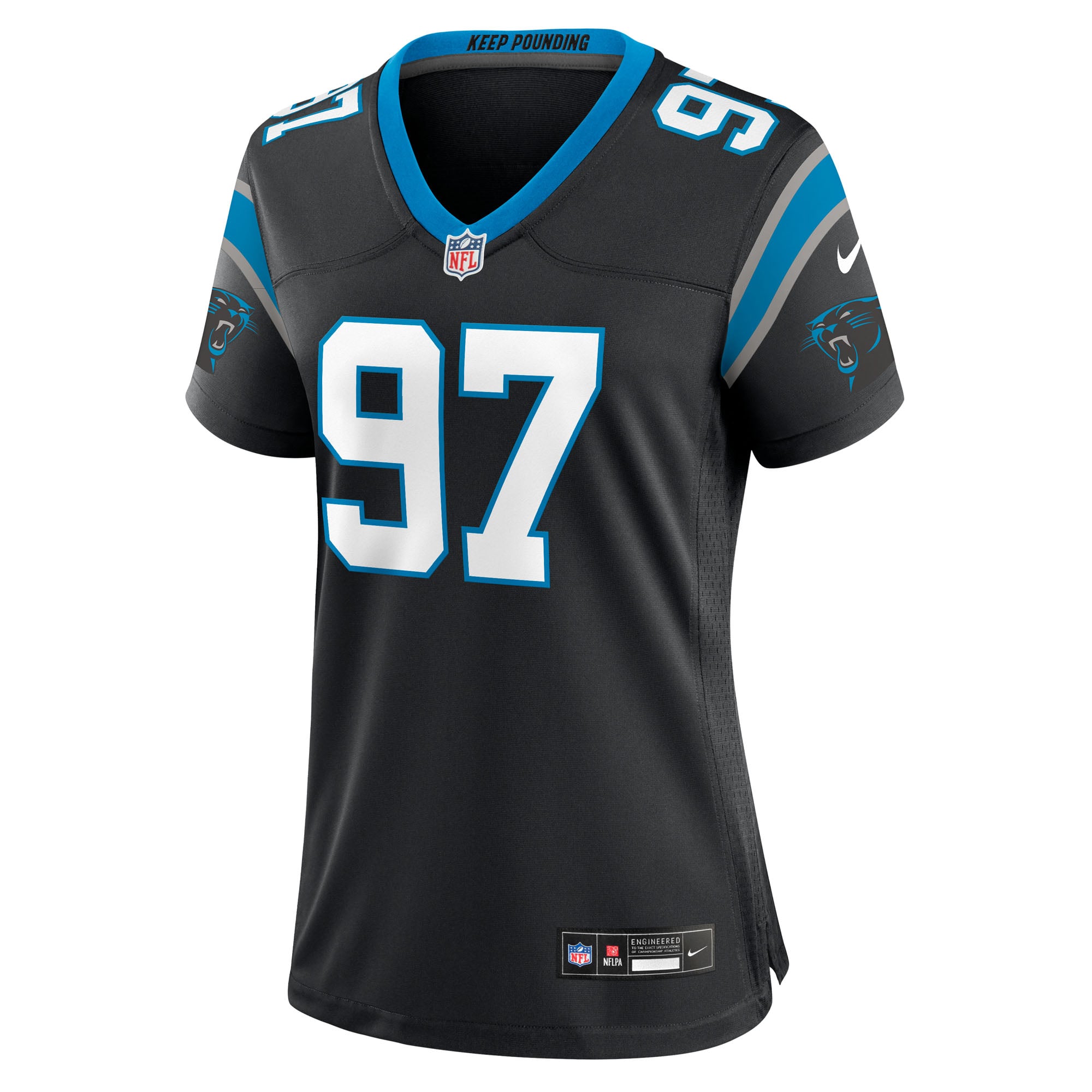 Bobby Brown III Carolina Panthers Women's Team Game Jersey - Black - Image 3