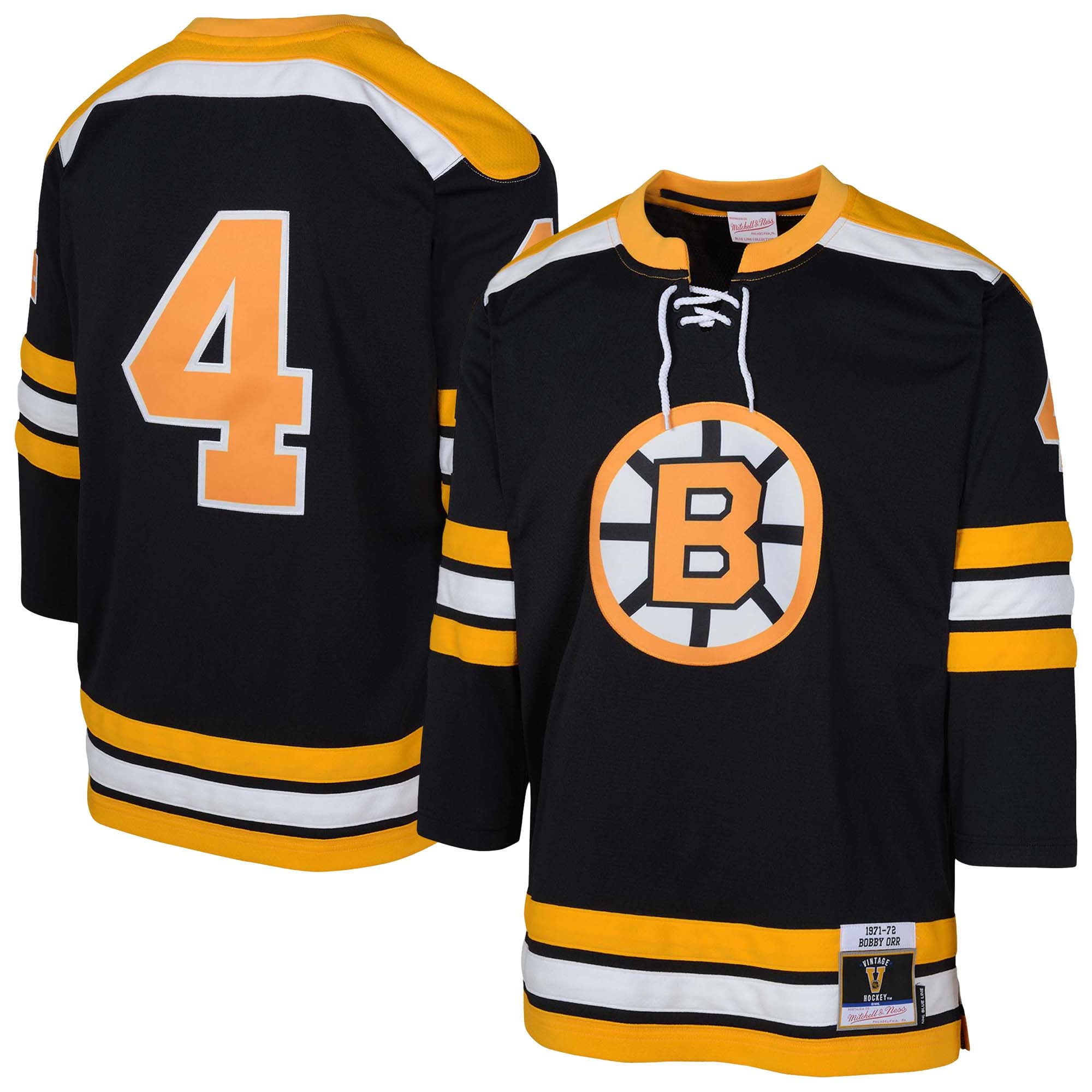 Bobby Orr Boston Bruins Youth Power Play Player Jersey - Black - Image 2