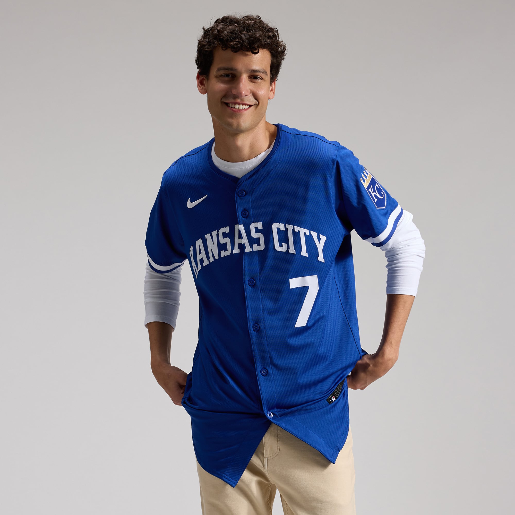 Bobby Witt Jr. Kansas City Royals Alternate 2 Elite Player Jersey - Royal - Image 5