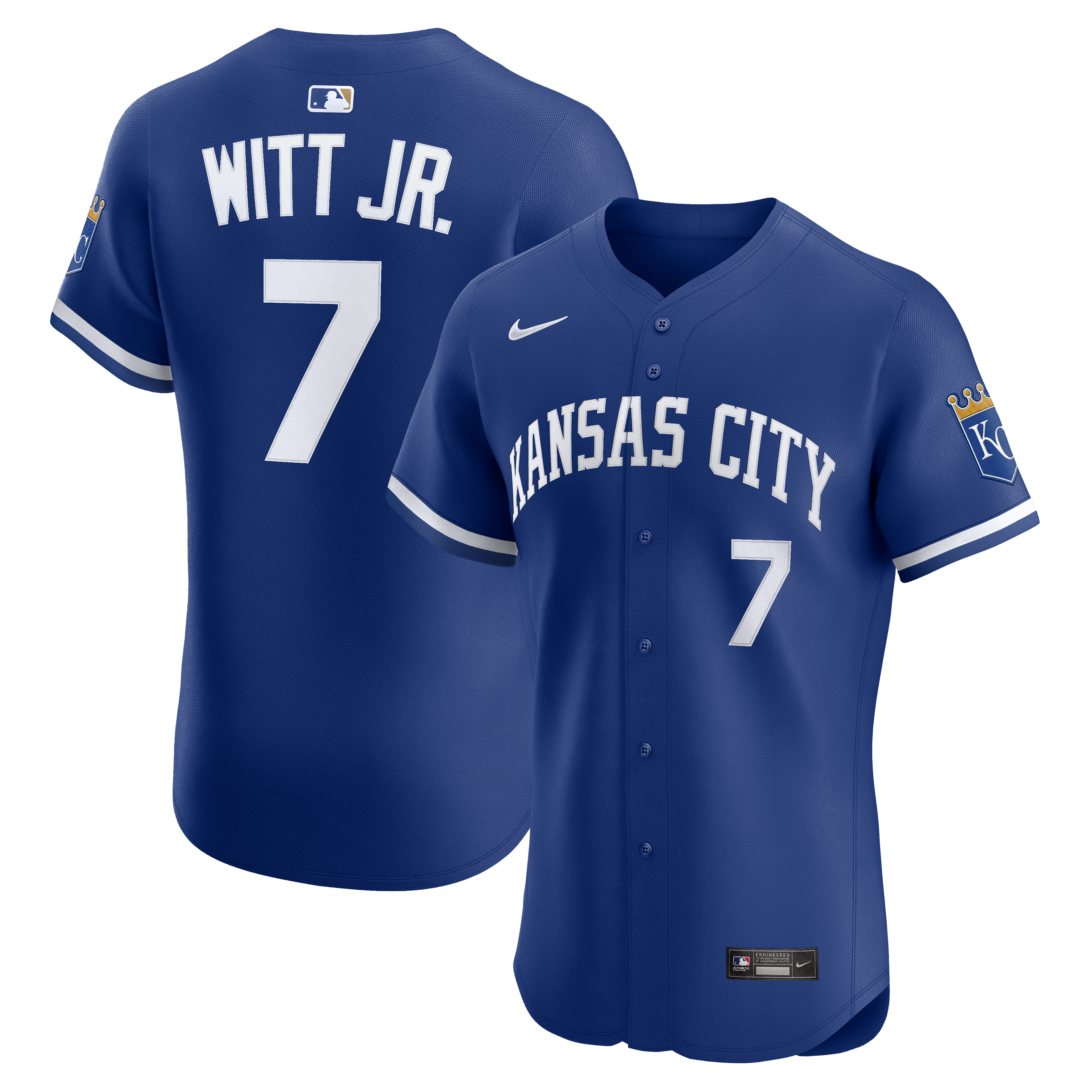 Bobby Witt Jr. Kansas City Royals Alternate 2 Elite Player Jersey - Royal - Image 2