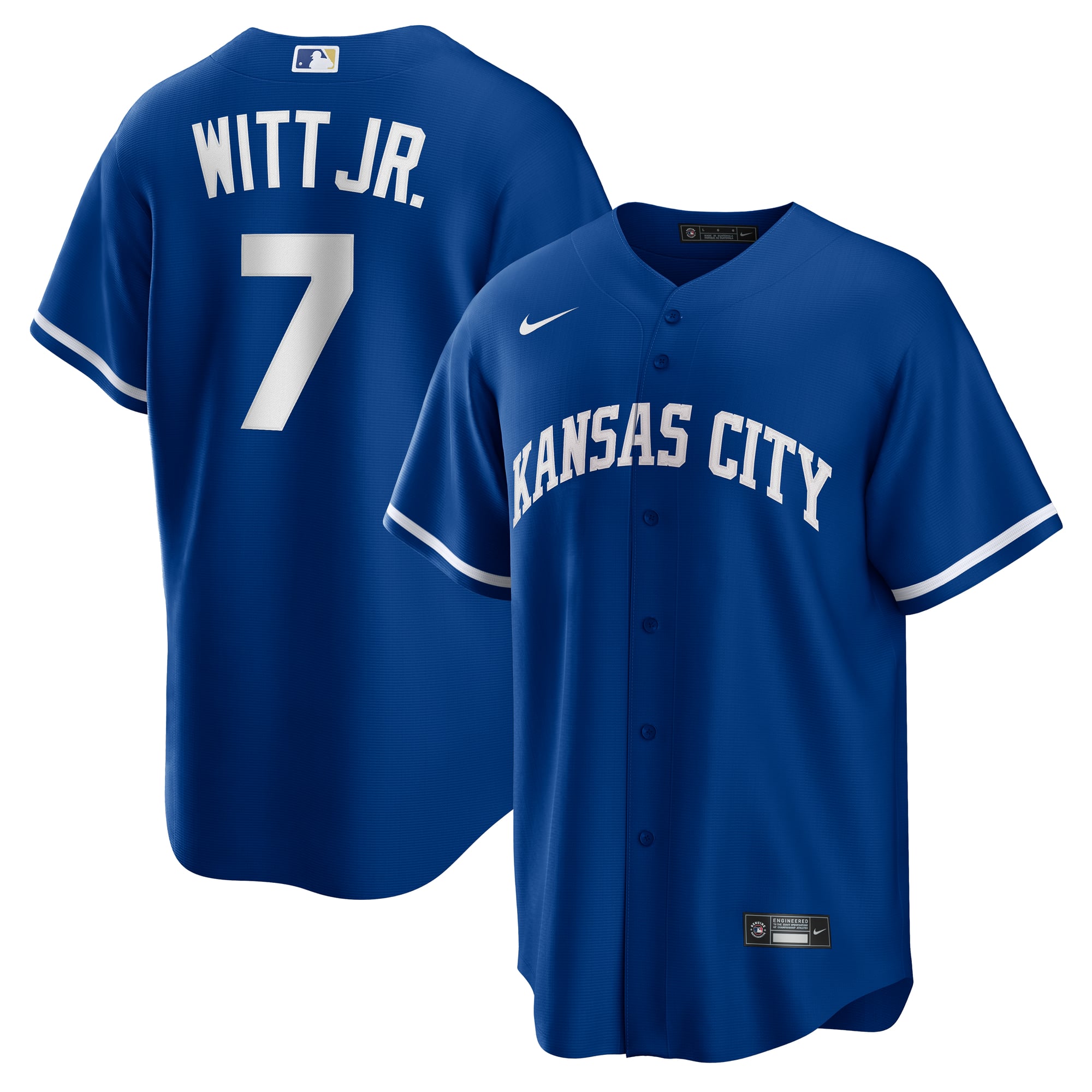 Bobby Witt Jr. Kansas City Royals Alternate 2 Jersey - Rush Blue