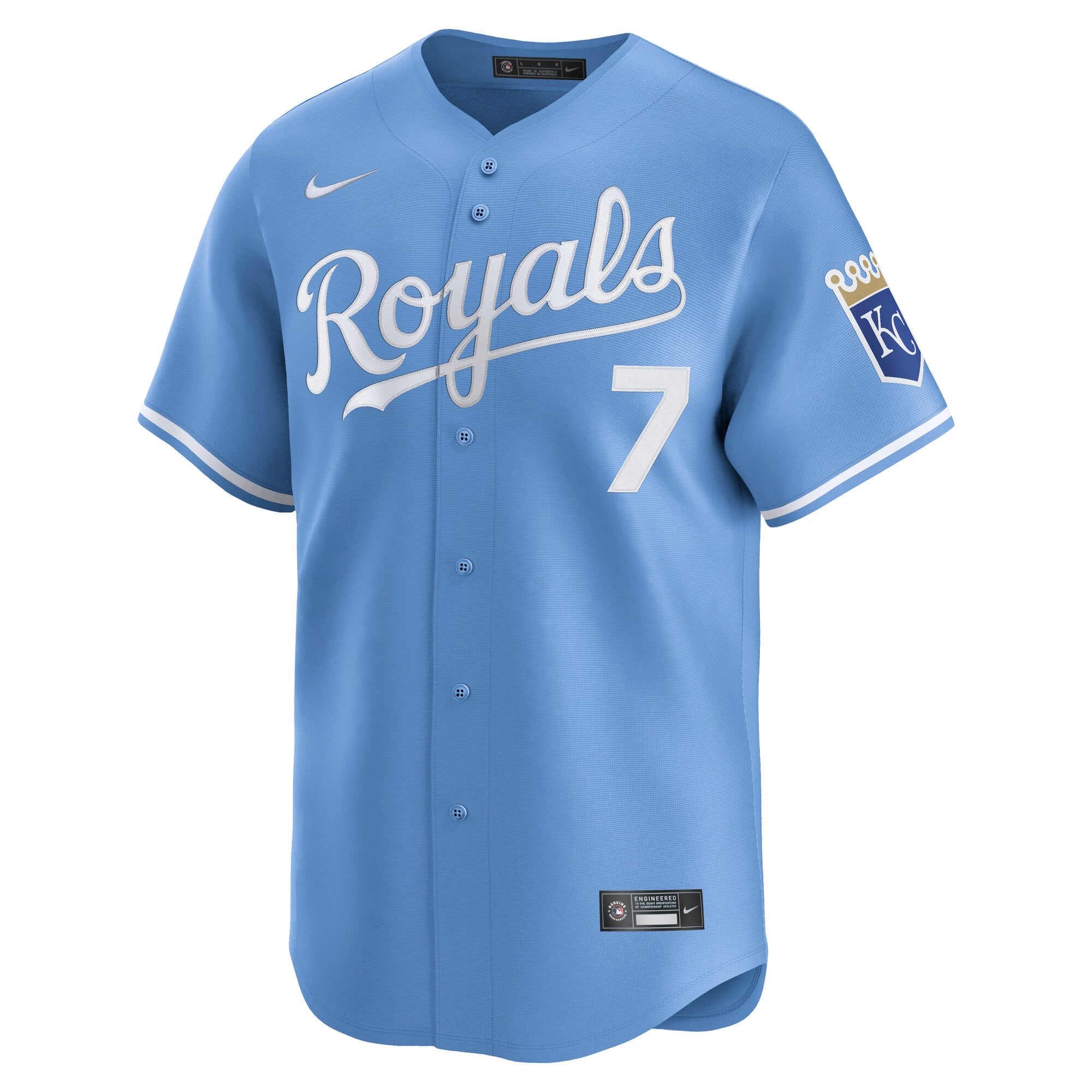 Bobby Witt Jr. Kansas City Royals Alternate Limited Player Jersey - Light Blue - Image 3