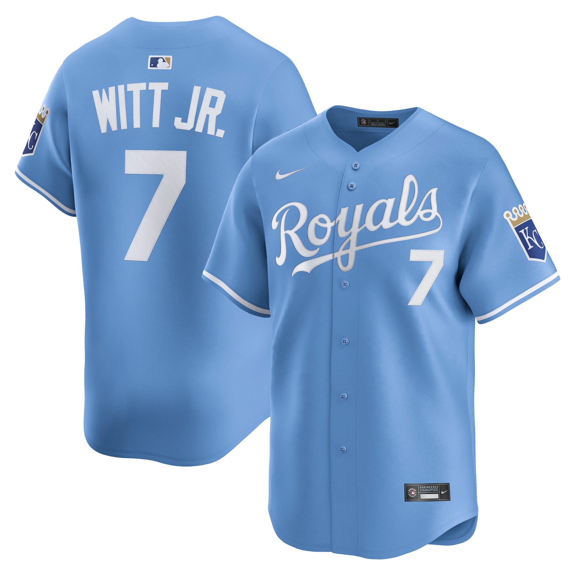 Bobby Witt Jr. Kansas City Royals Alternate Limited Player Jersey - Light Blue - Image 2