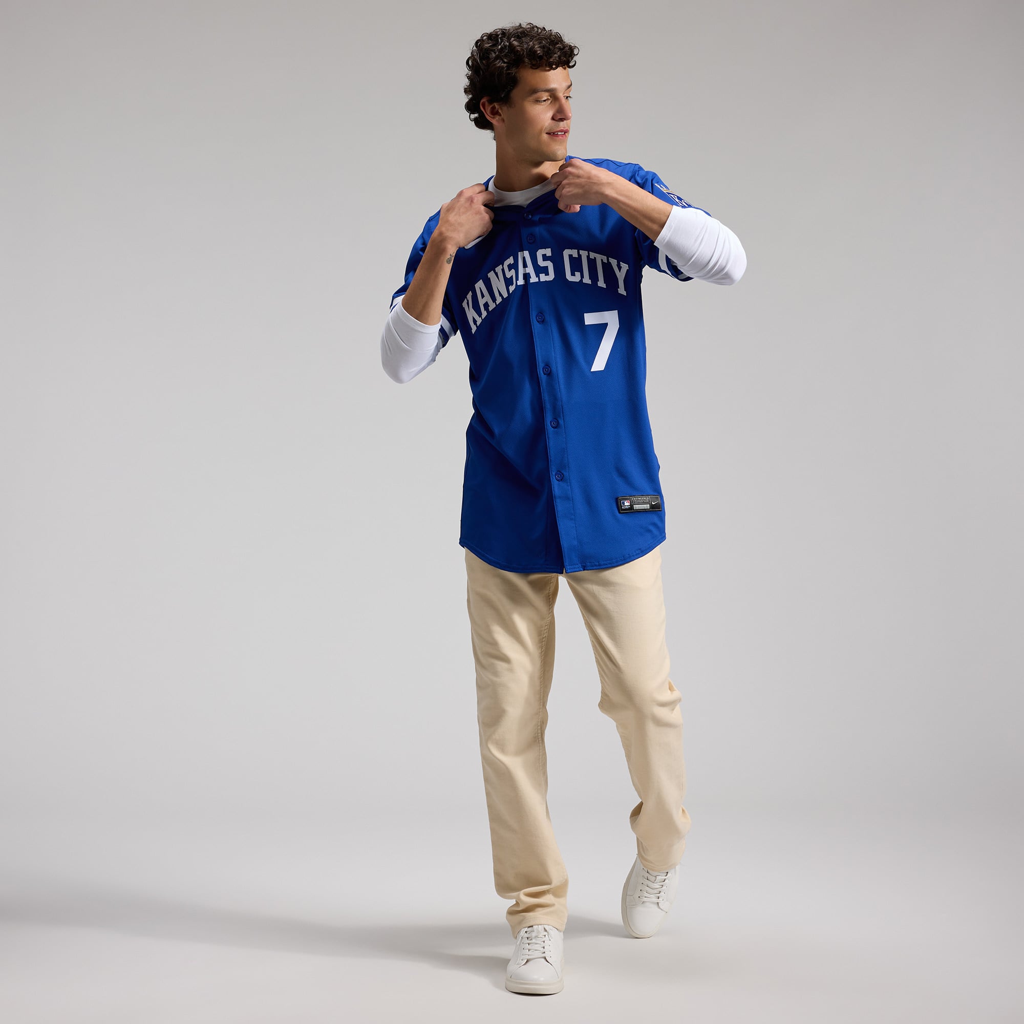 Bobby Witt Jr. Kansas City Royals Home ElitePlayer Jersey - Royal - Image 7