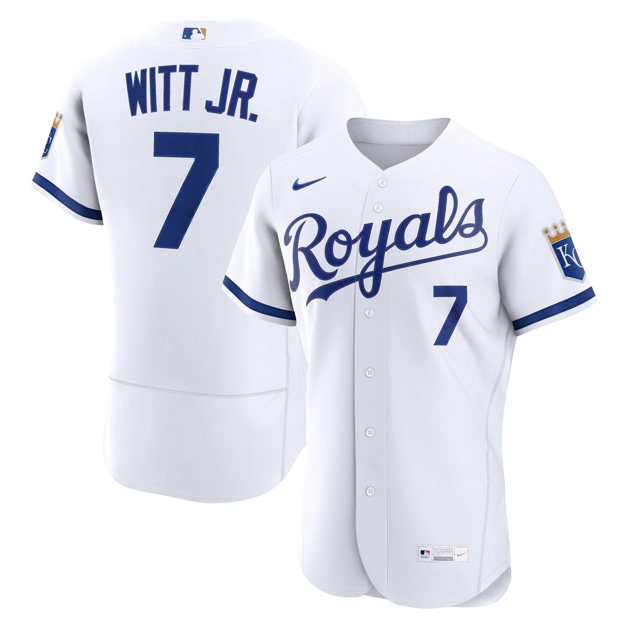 Bobby Witt Jr. Kansas City Royals Jersey - White - Image 2